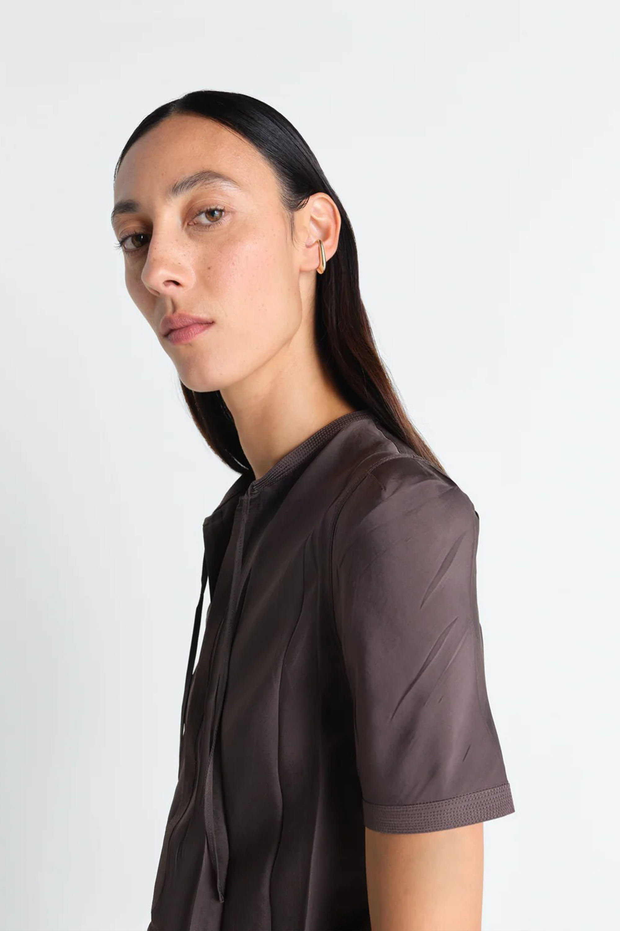 Long Drop Earcuff Silver