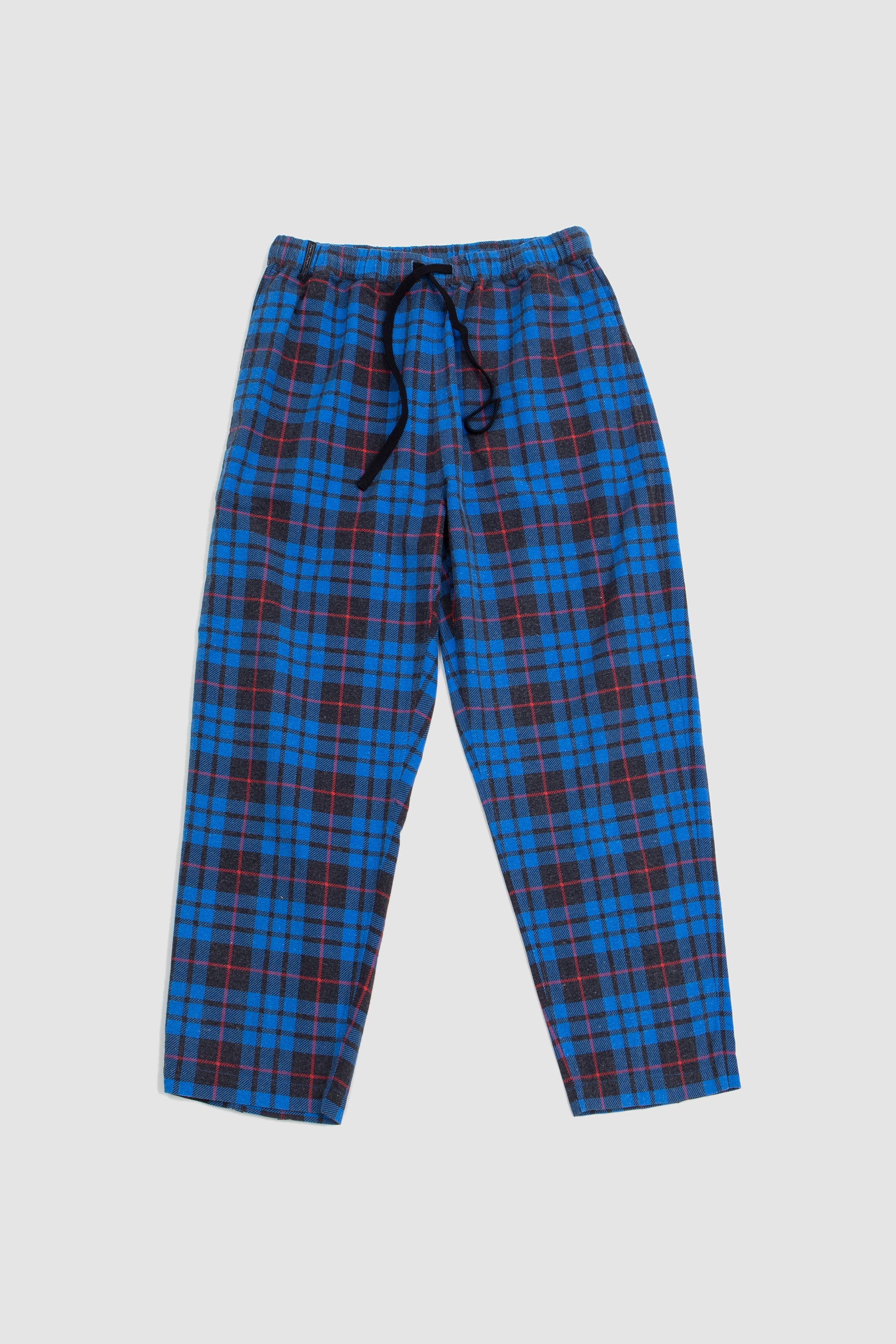 Zip Flannel Pants Blue