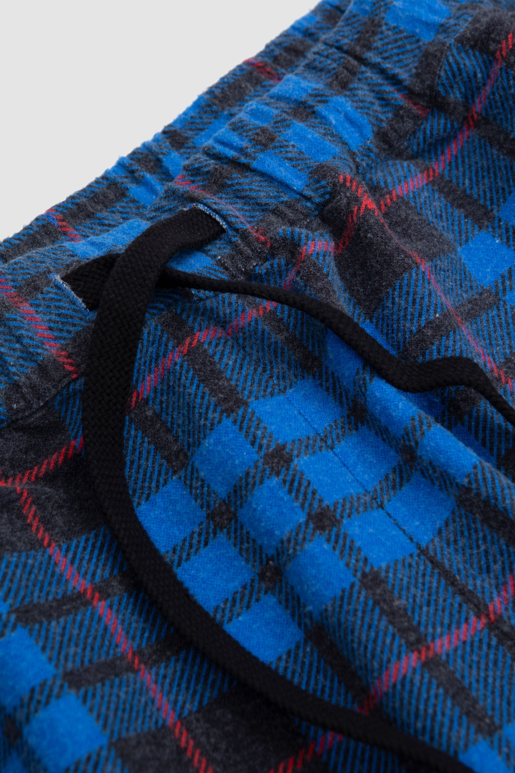 Zip Flannel Pants Blue