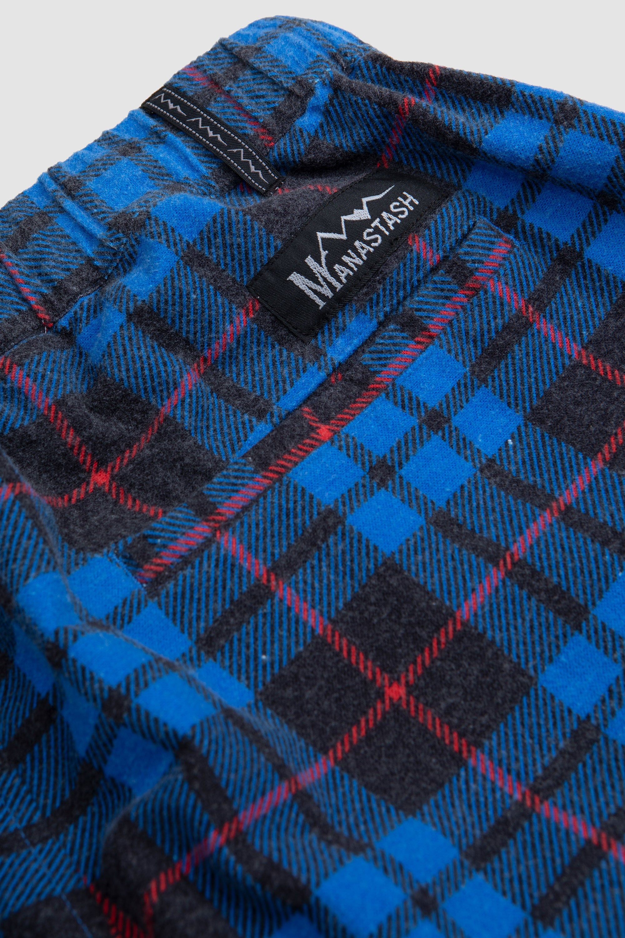 Zip Flannel Pants Blue