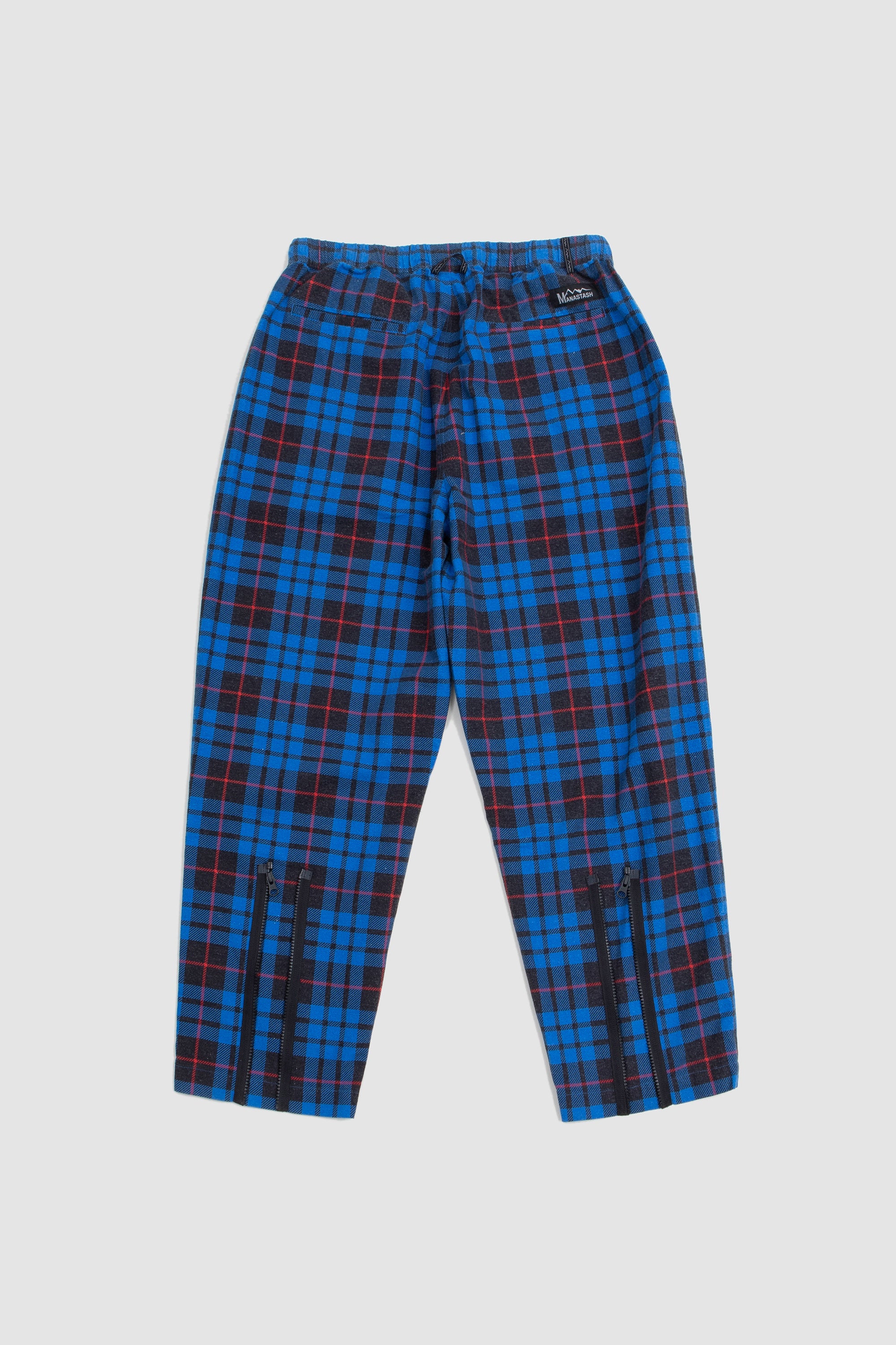 Zip Flannel Pants Blue_4