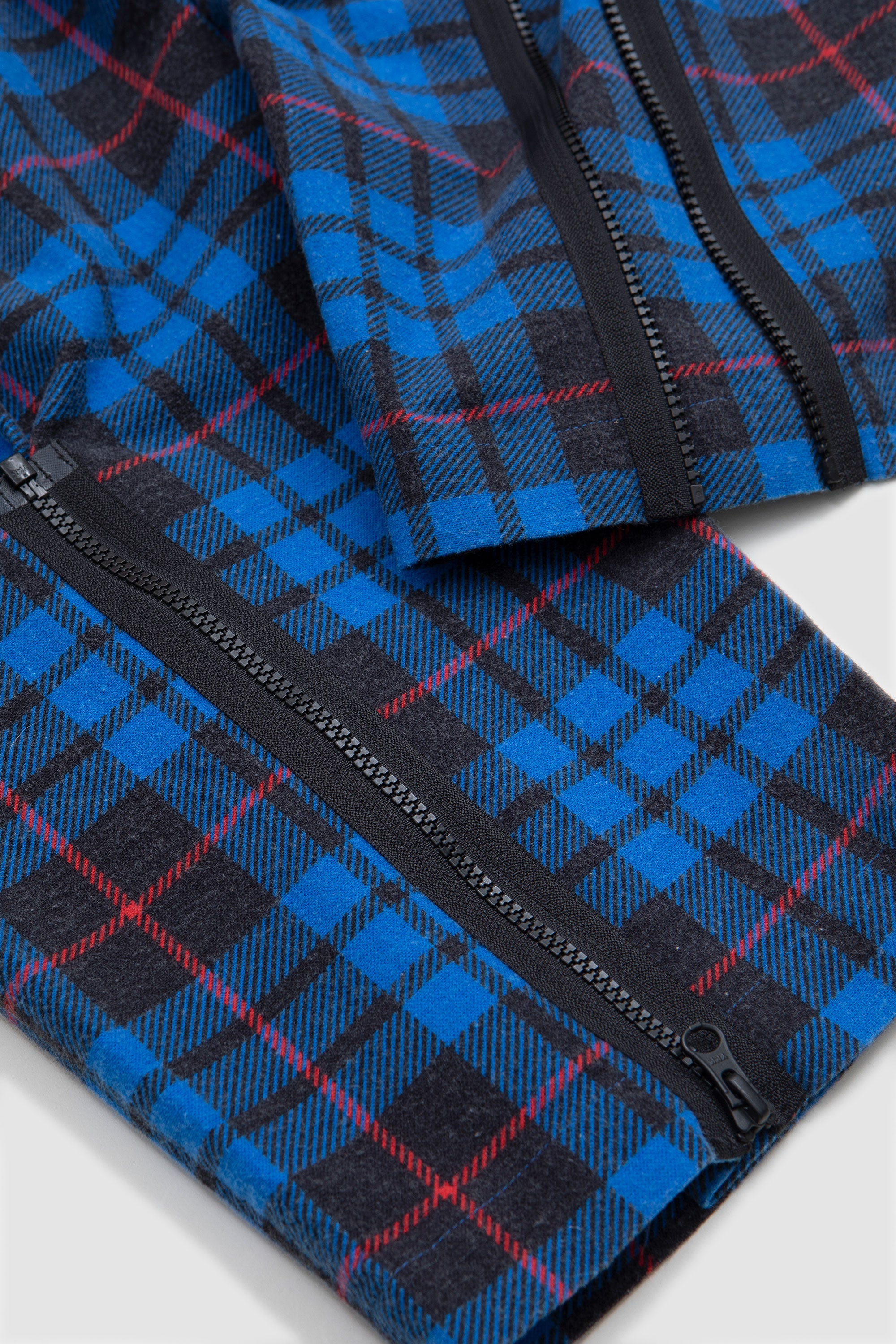 Zip Flannel Pants Blue_5