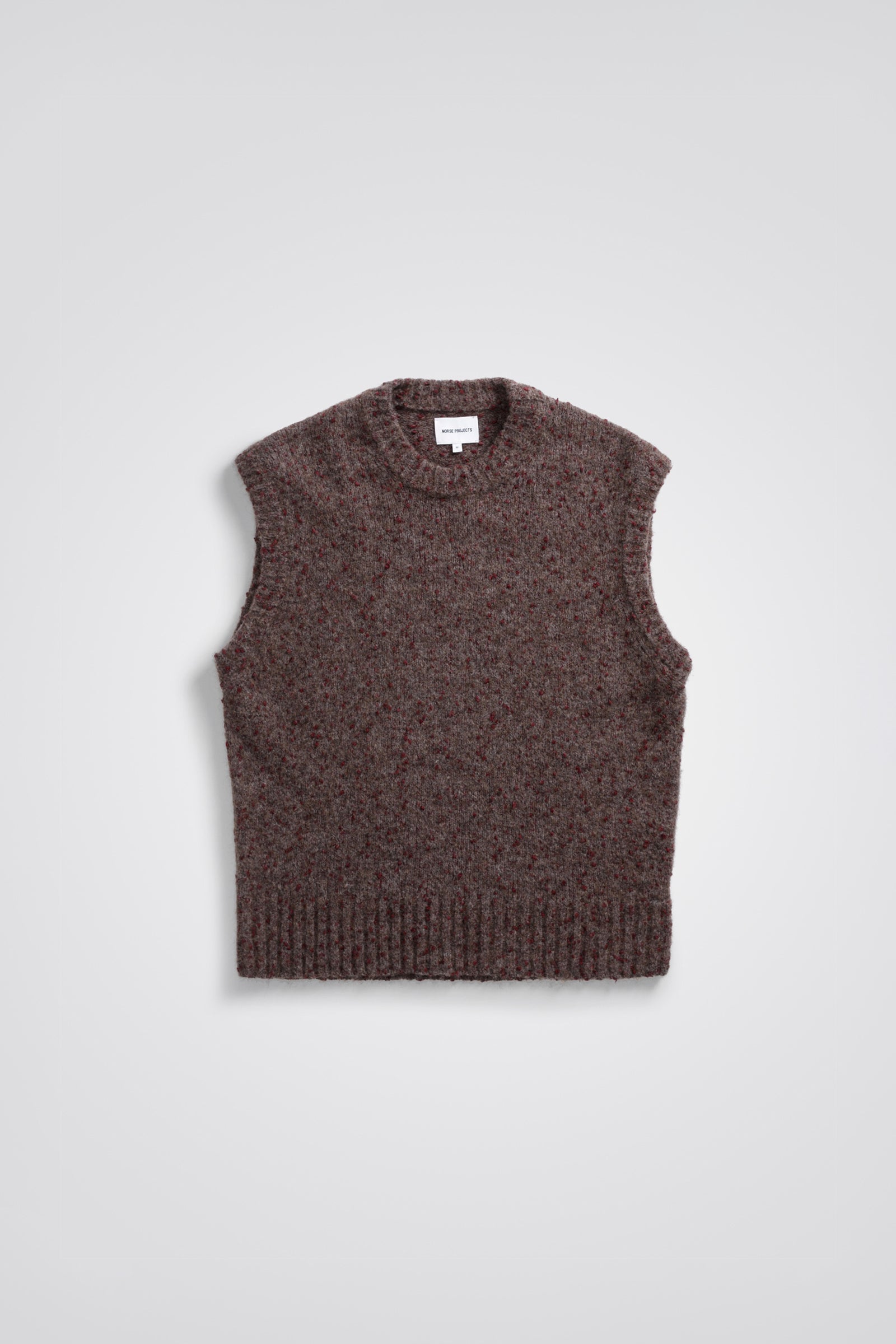 Manfred Tweed Vest Burgundy