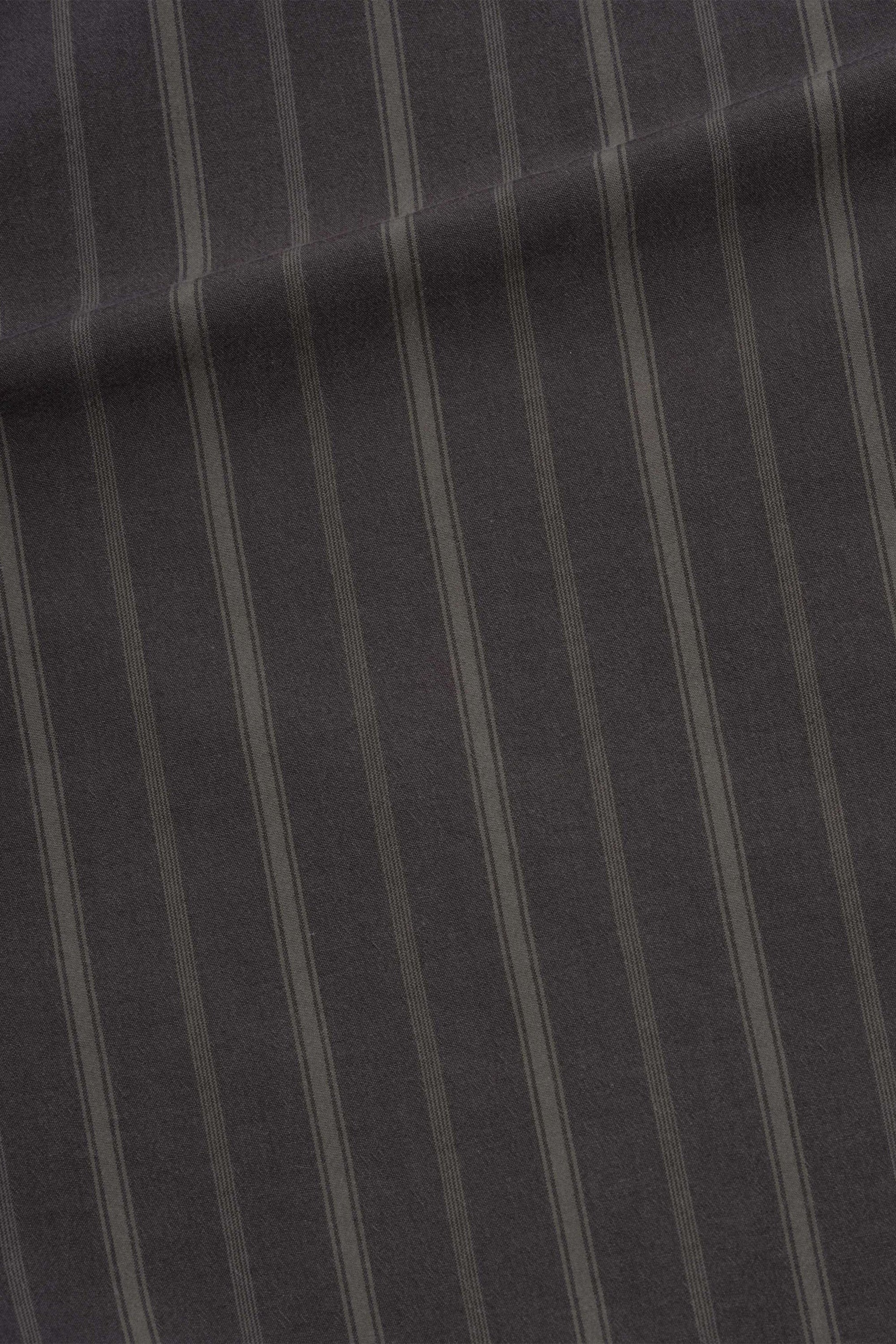 Basic Shirt Bold Stripe Cotton Off Black/ Khaki_6