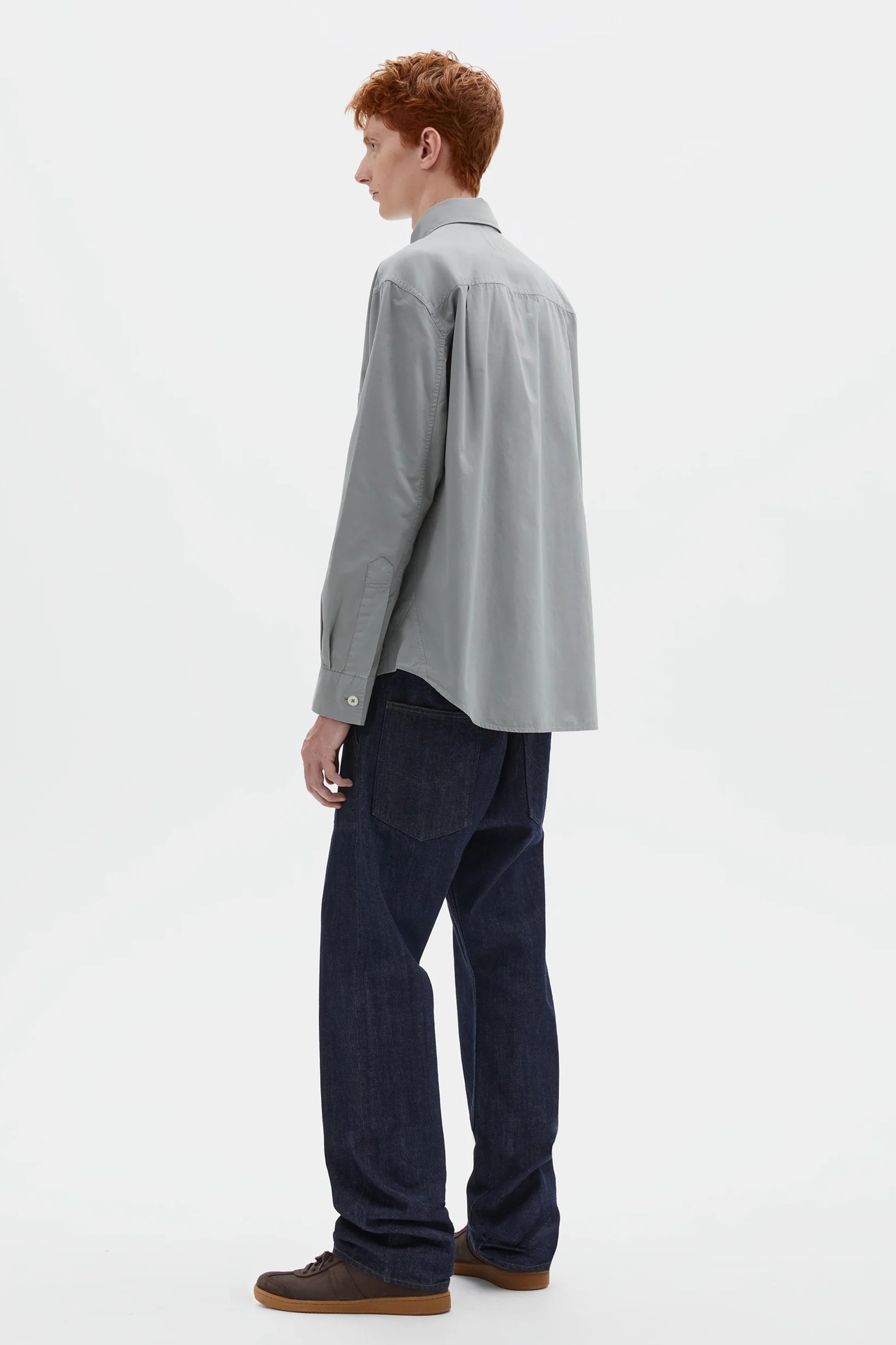 Basic Shirt Compact Cotton Poplin Fog_3