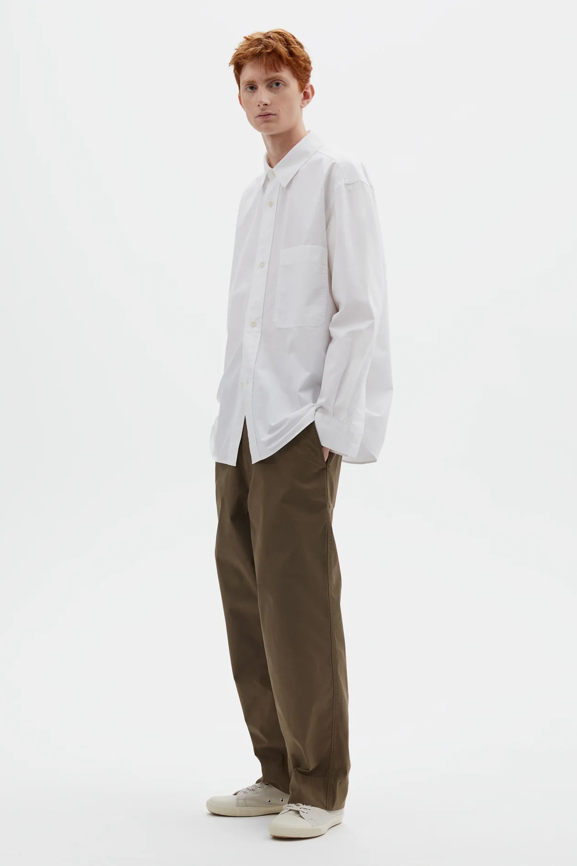 Basic Shirt Compact Cotton Poplin White