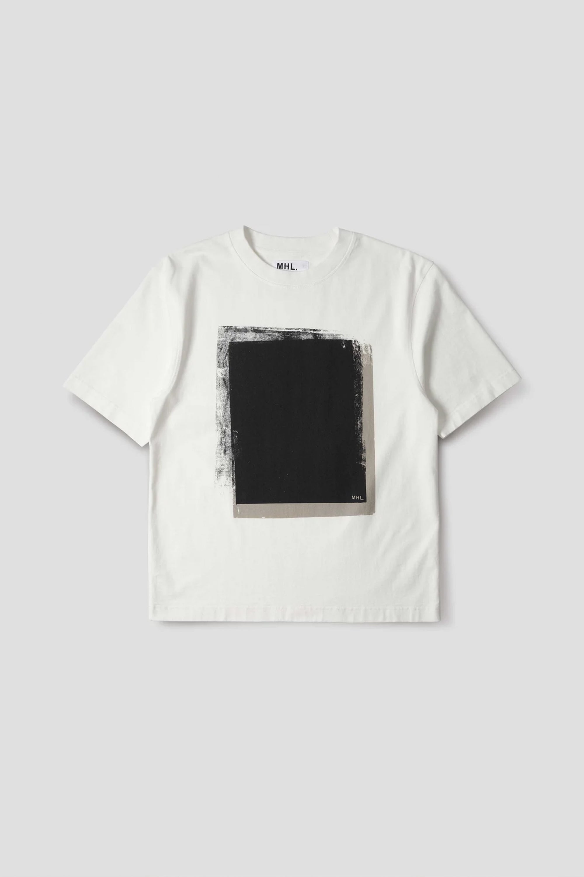 Block Print T-Shirt Matte Jersey Off White