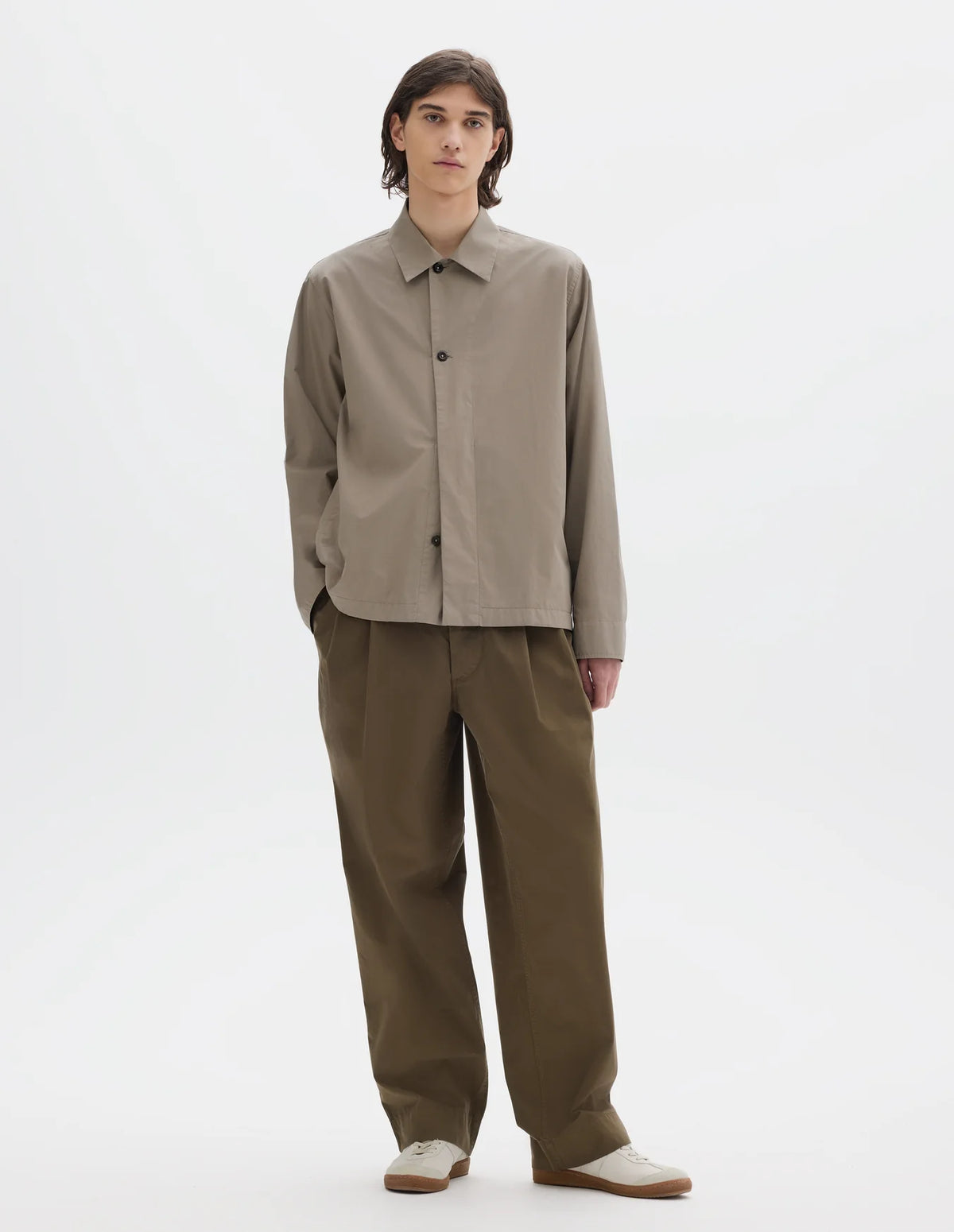 Boxy Overshirt Crisp Cotton Poplin Mouse_2