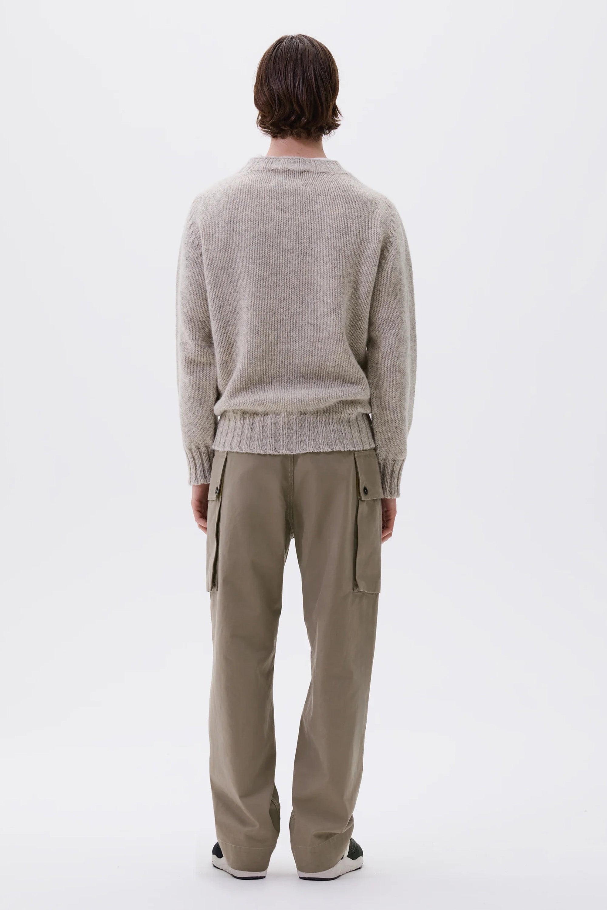 Cargo Pocket Trousers Plain Cotton Drill Taupe