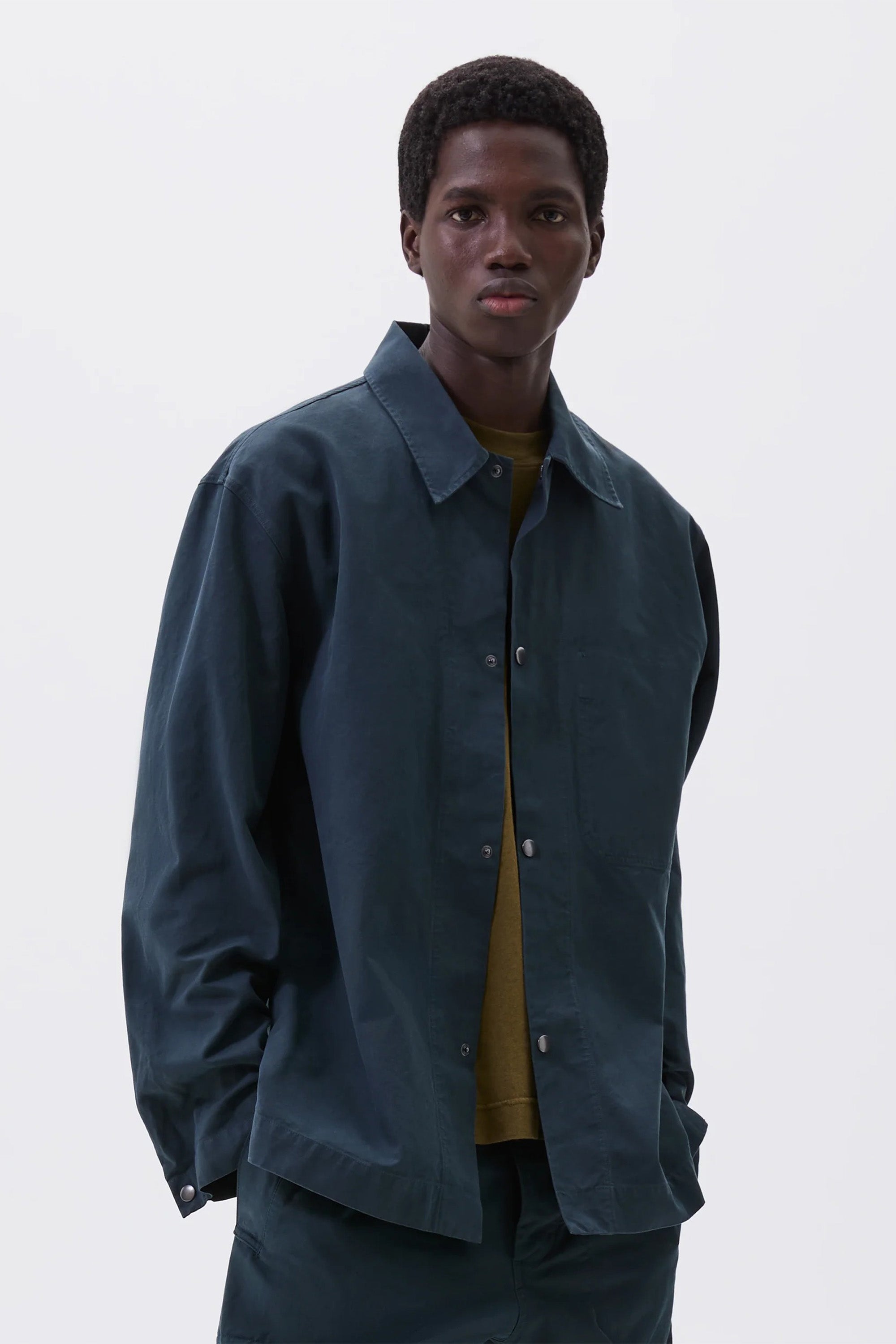 Chore Shirt Double Twisted Cotton Canvas Petrol_1