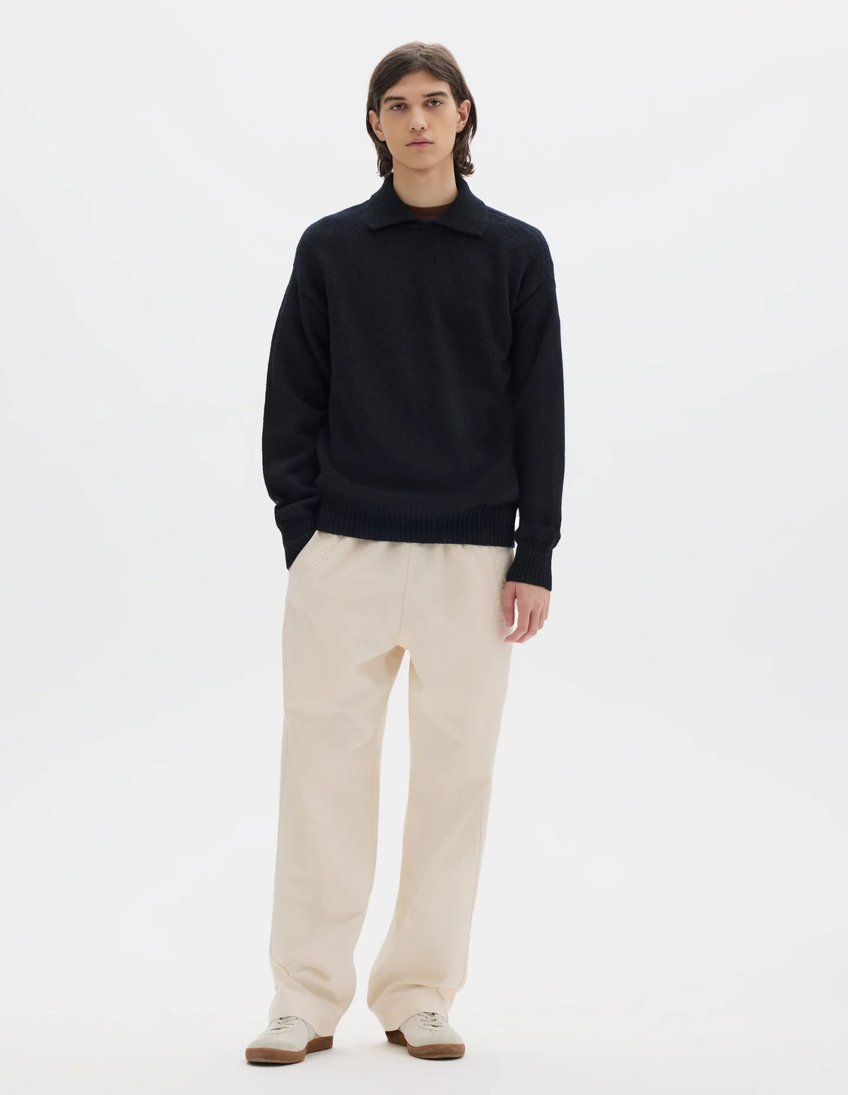 Chunky Collared Sweater Virgin Wool Black_2