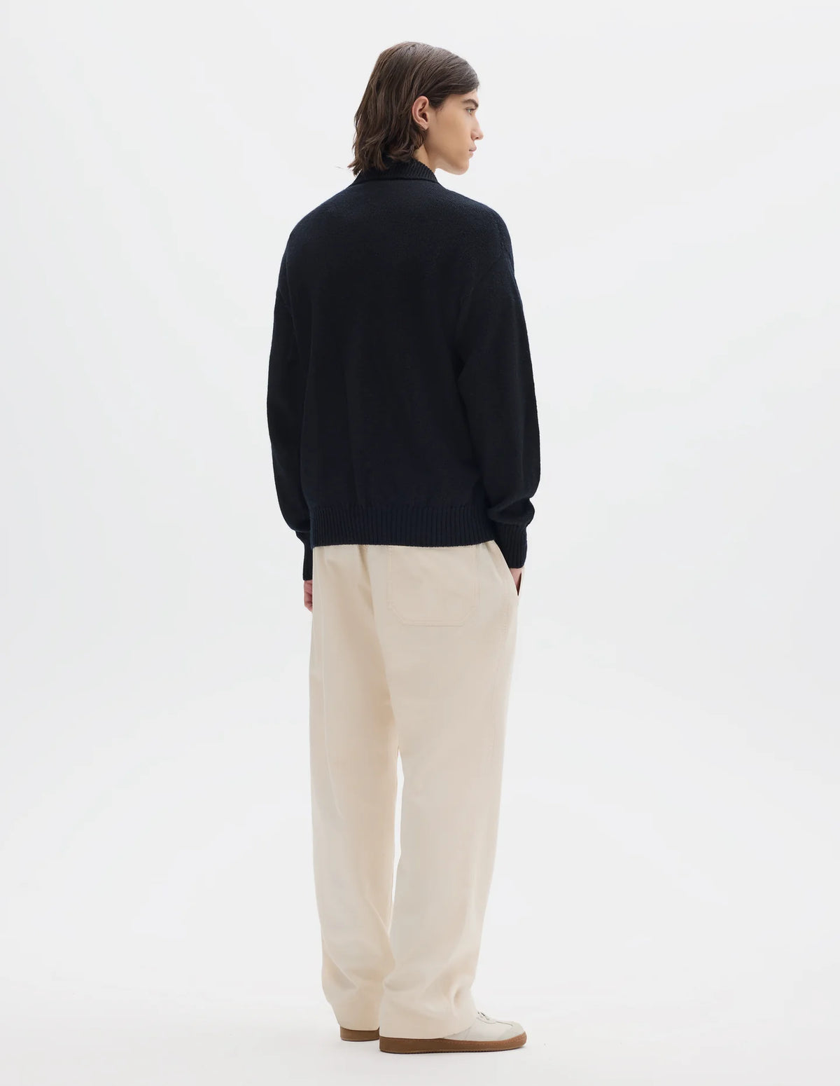 Chunky Collared Sweater Virgin Wool Black_3