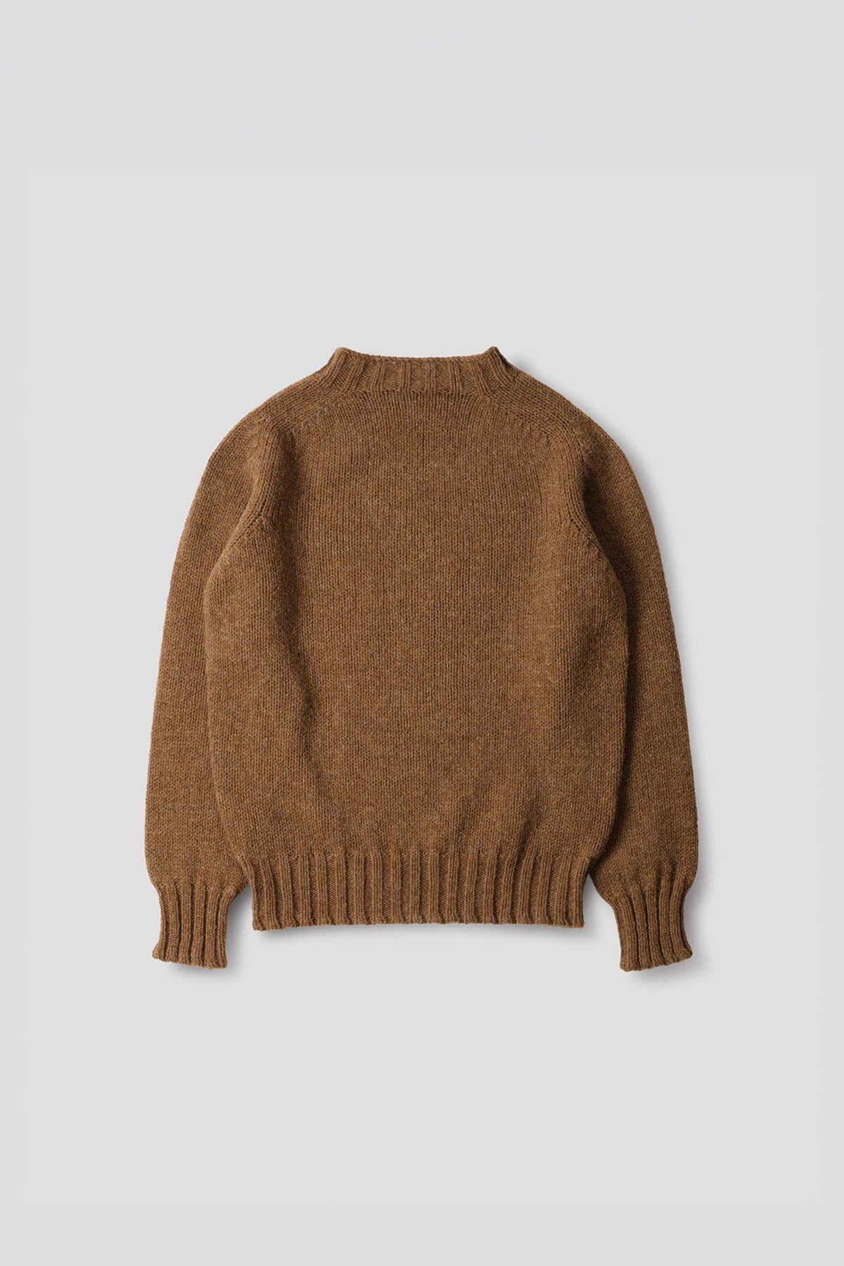 Chunky Seemless Crew Neck Ristic Wool Cinnamon_6