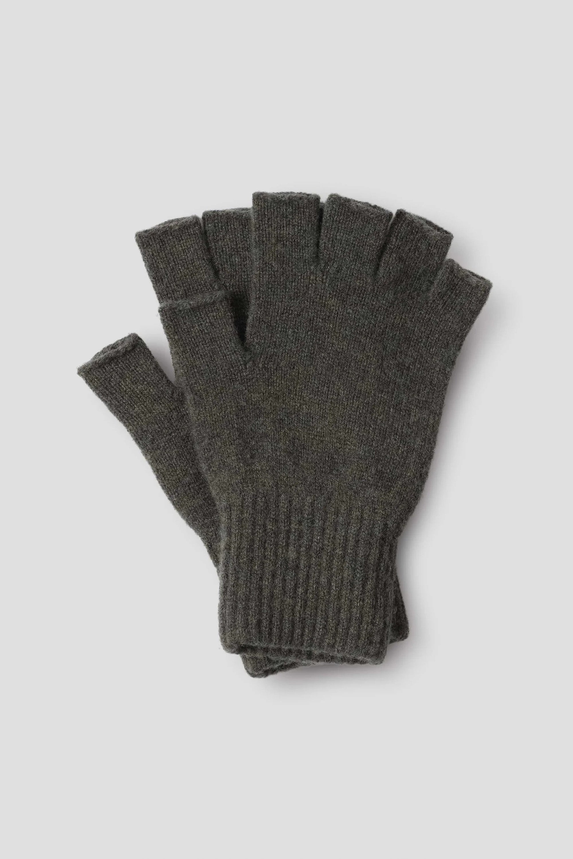Cut Off Glove Lambswool Seaweed