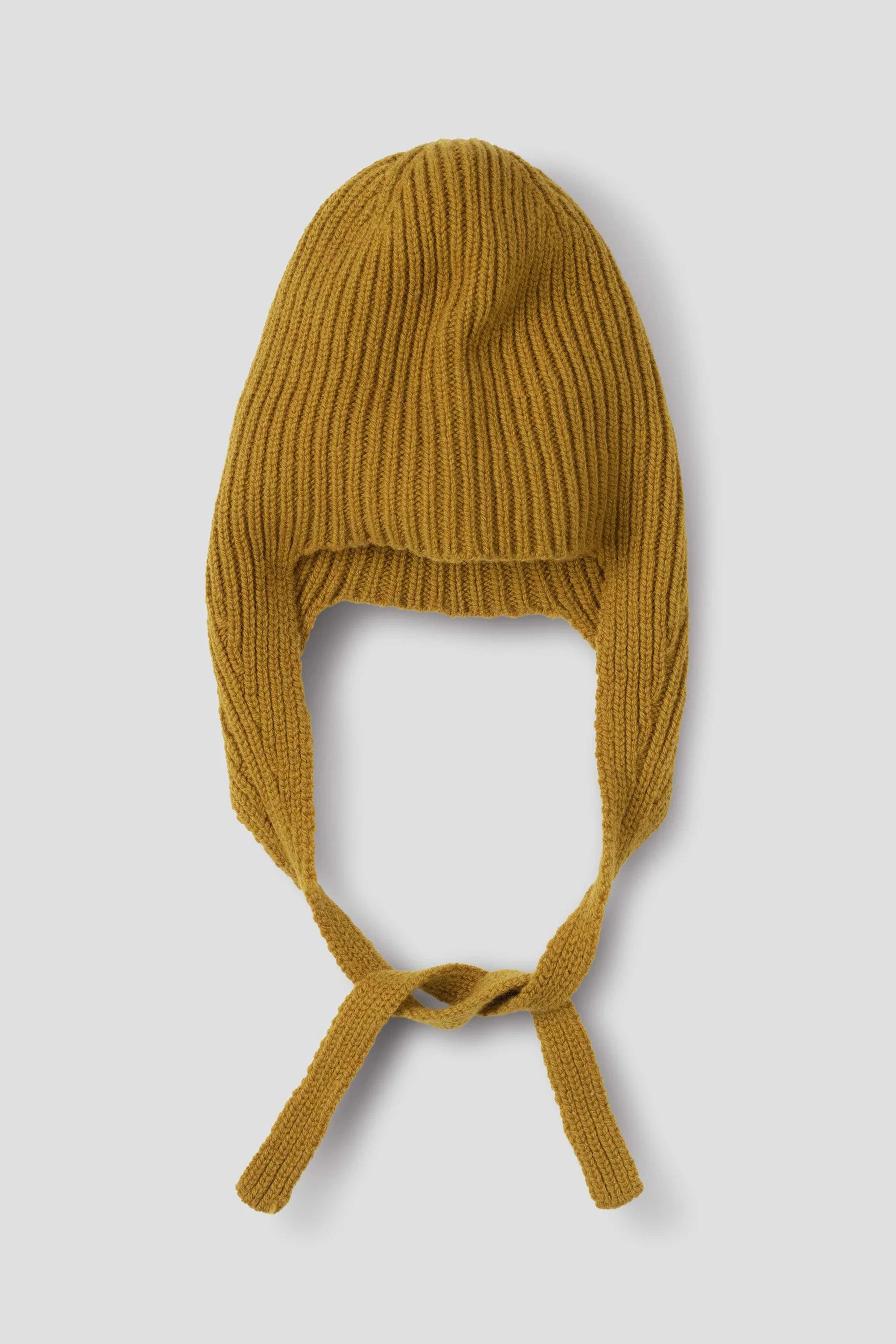 Ear Flap Hat Soft Spun Wool Mustard