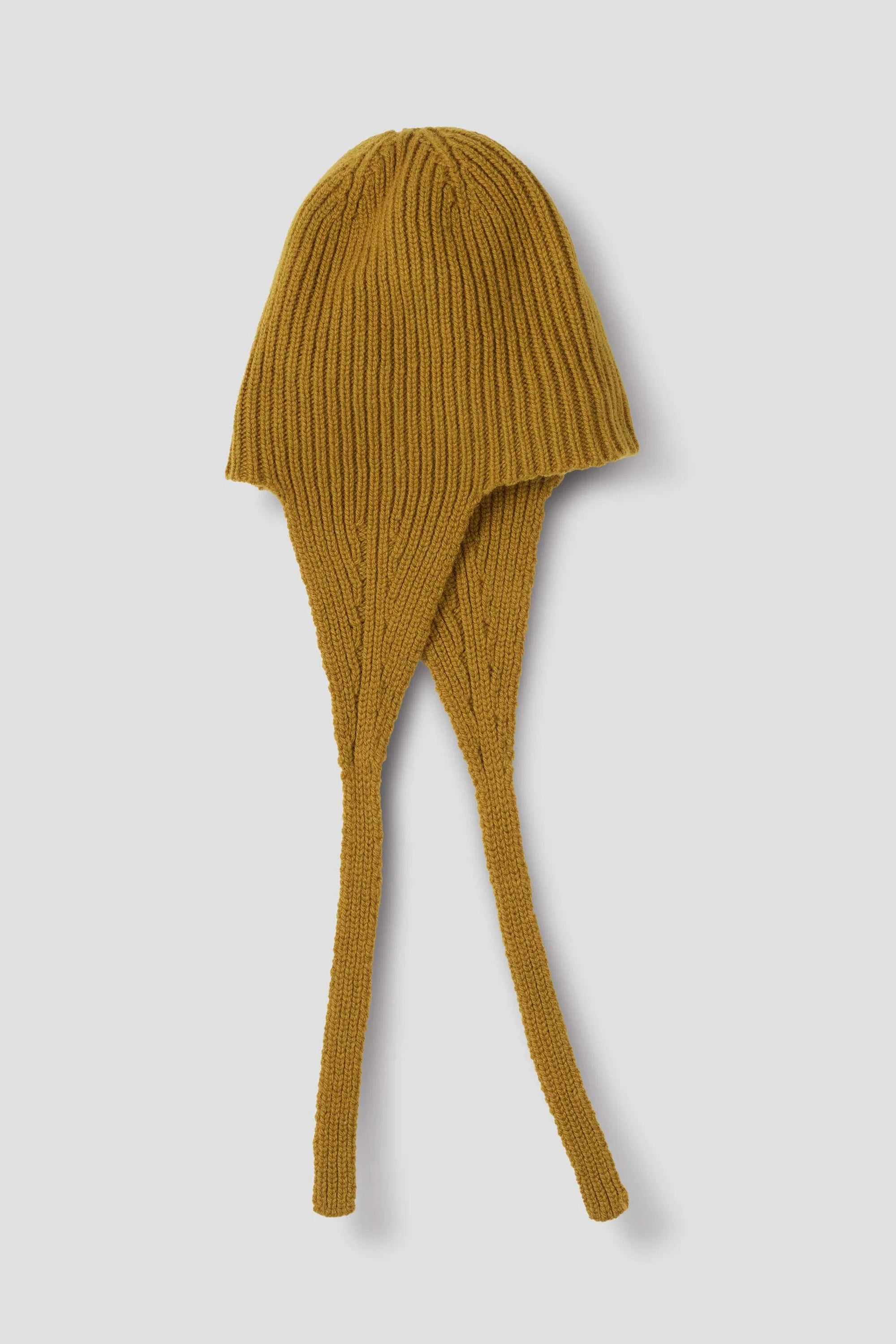 Ear Flap Hat Soft Spun Wool Mustard