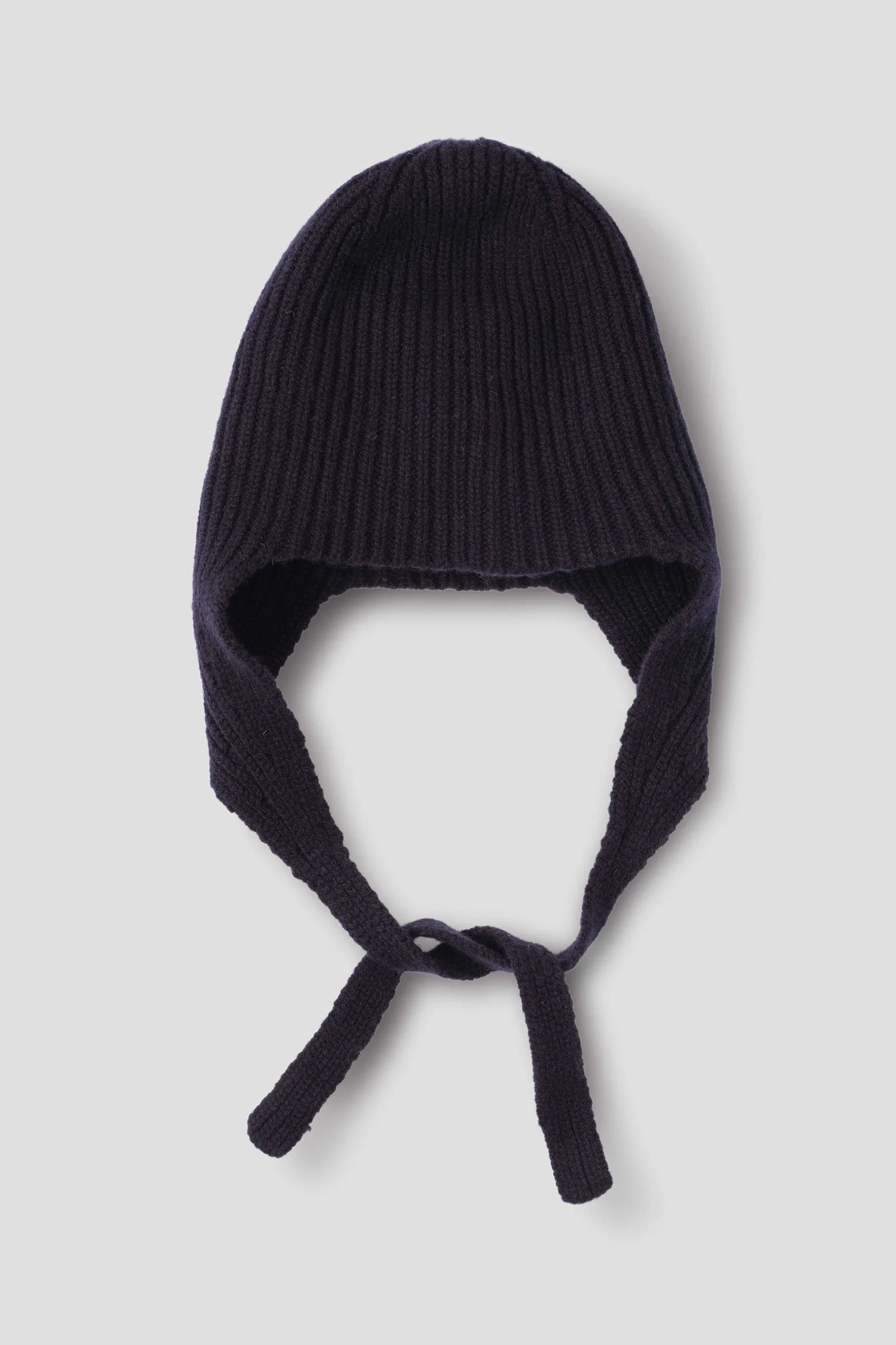 Ear Flap Hat Soft Spun Wool Navy Blue_1
