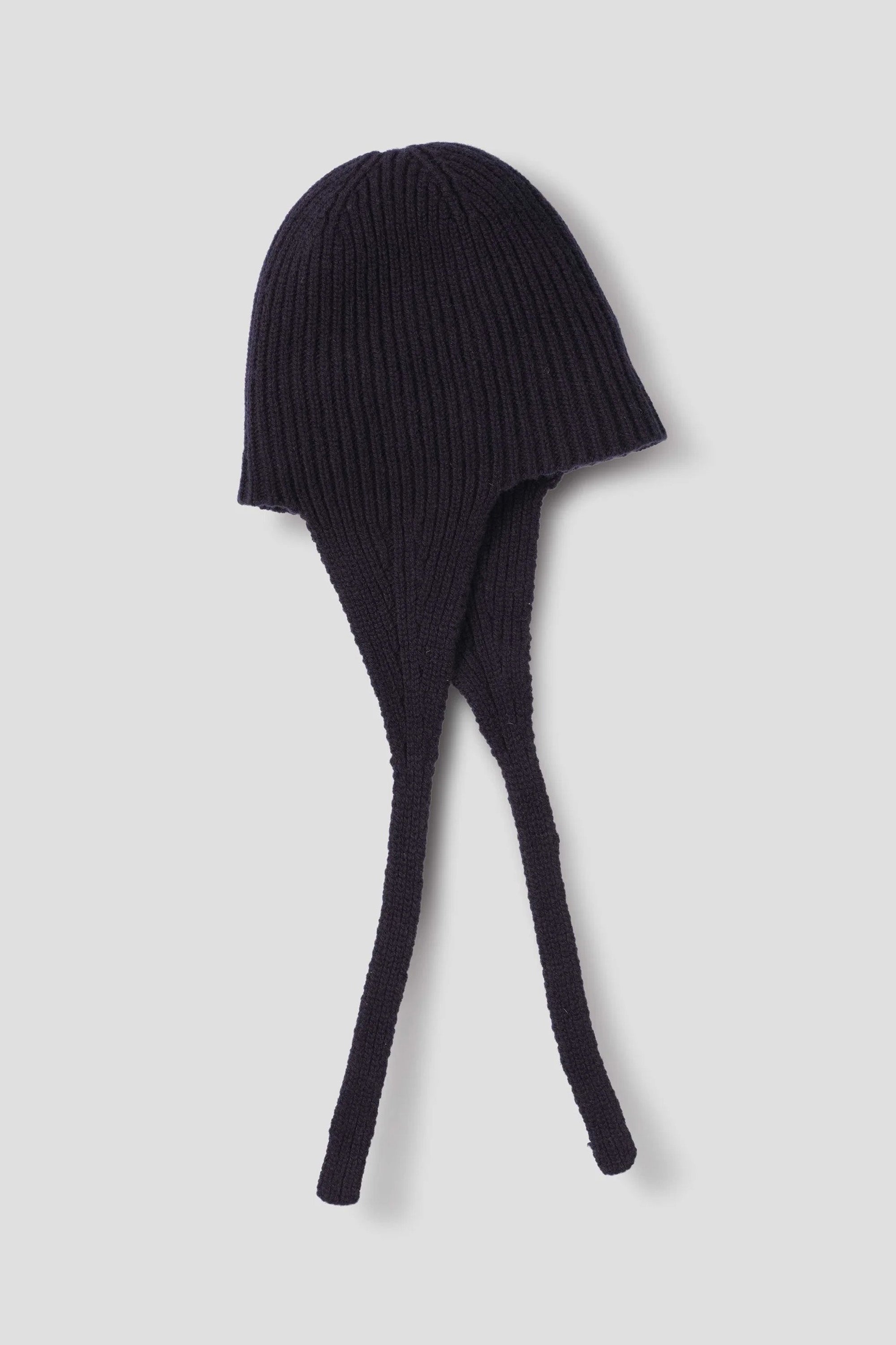 Ear Flap Hat Soft Spun Wool Navy Blue_2