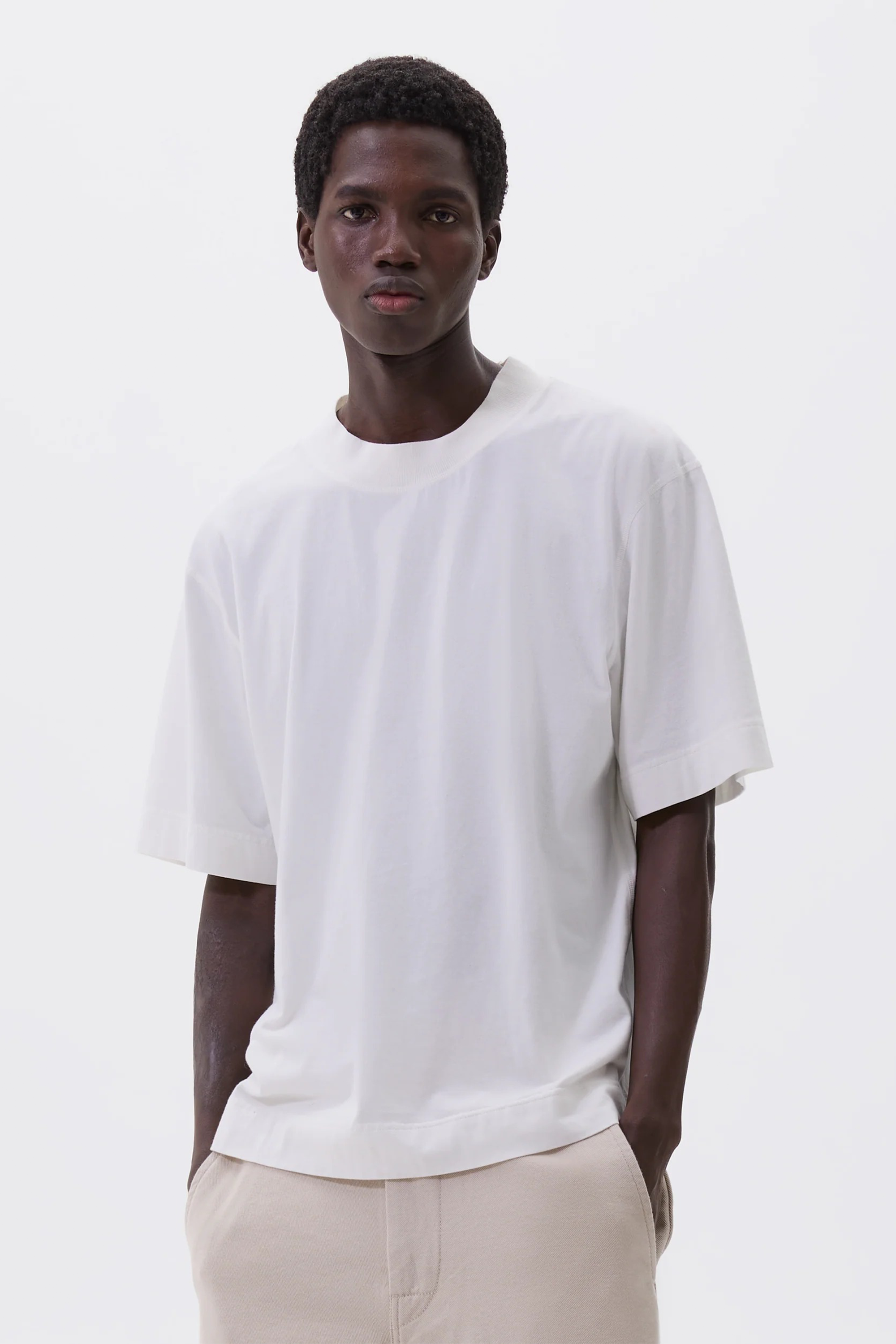 Flatlock Crew Dry Cotton Jersey Off White_1