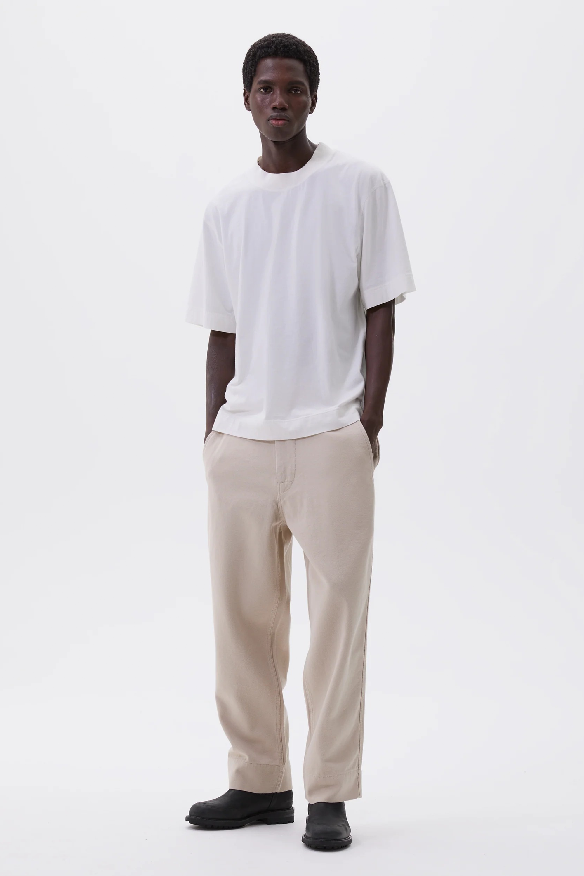 Flatlock Crew Dry Cotton Jersey Off White_2