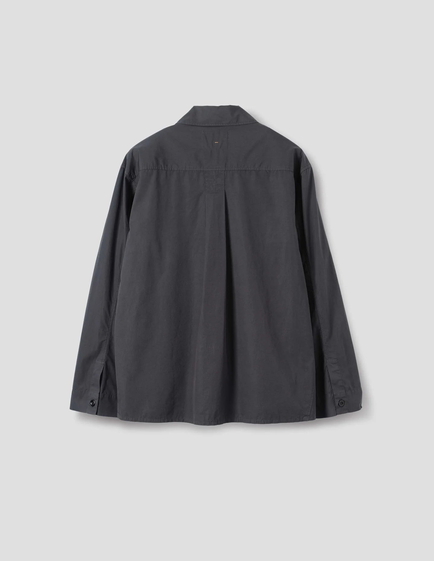 Front Yoke Shirt Compact Cotton Poplin Asphalt_5