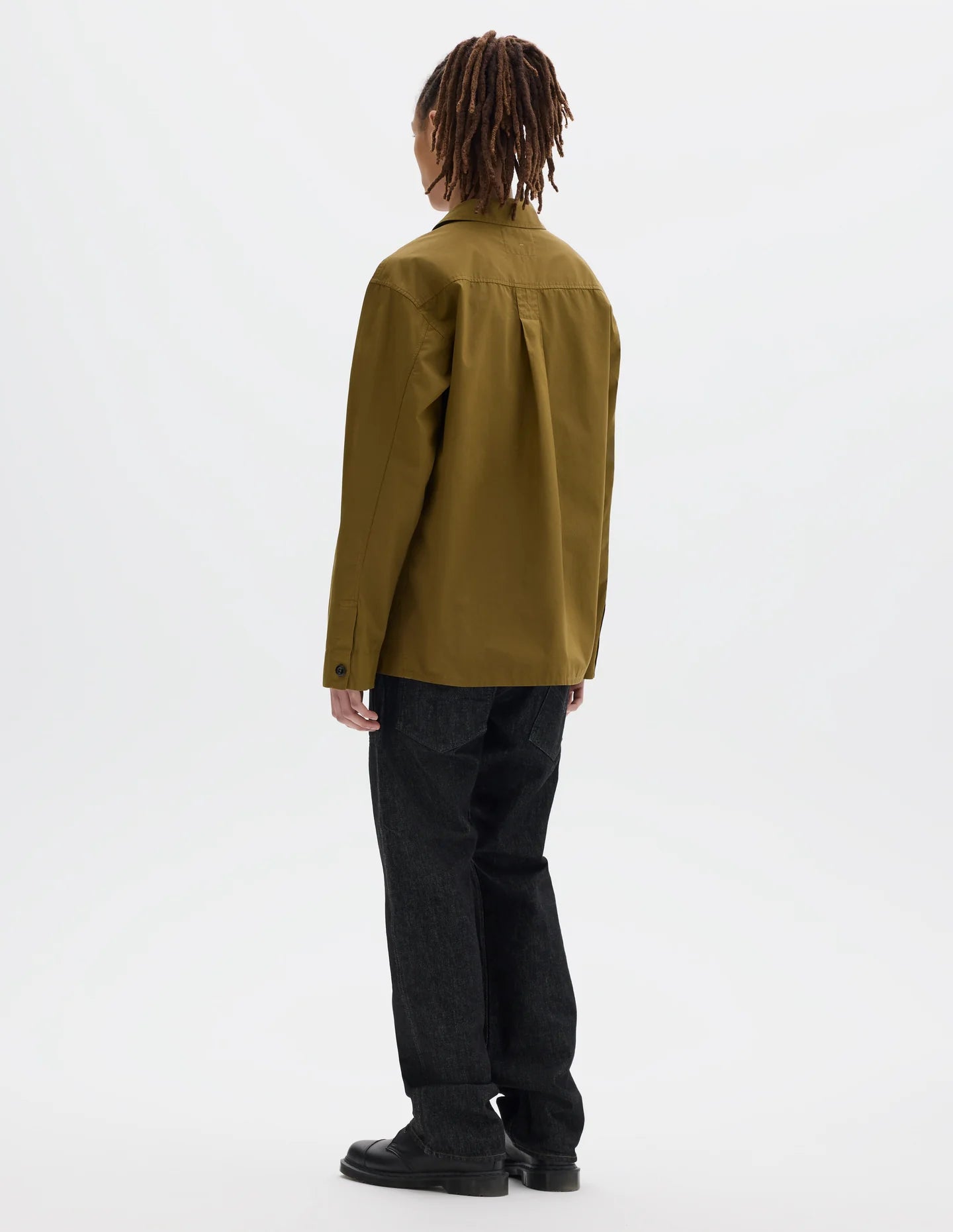 Front Yoke Shirt Compact Cotton Poplin Moss