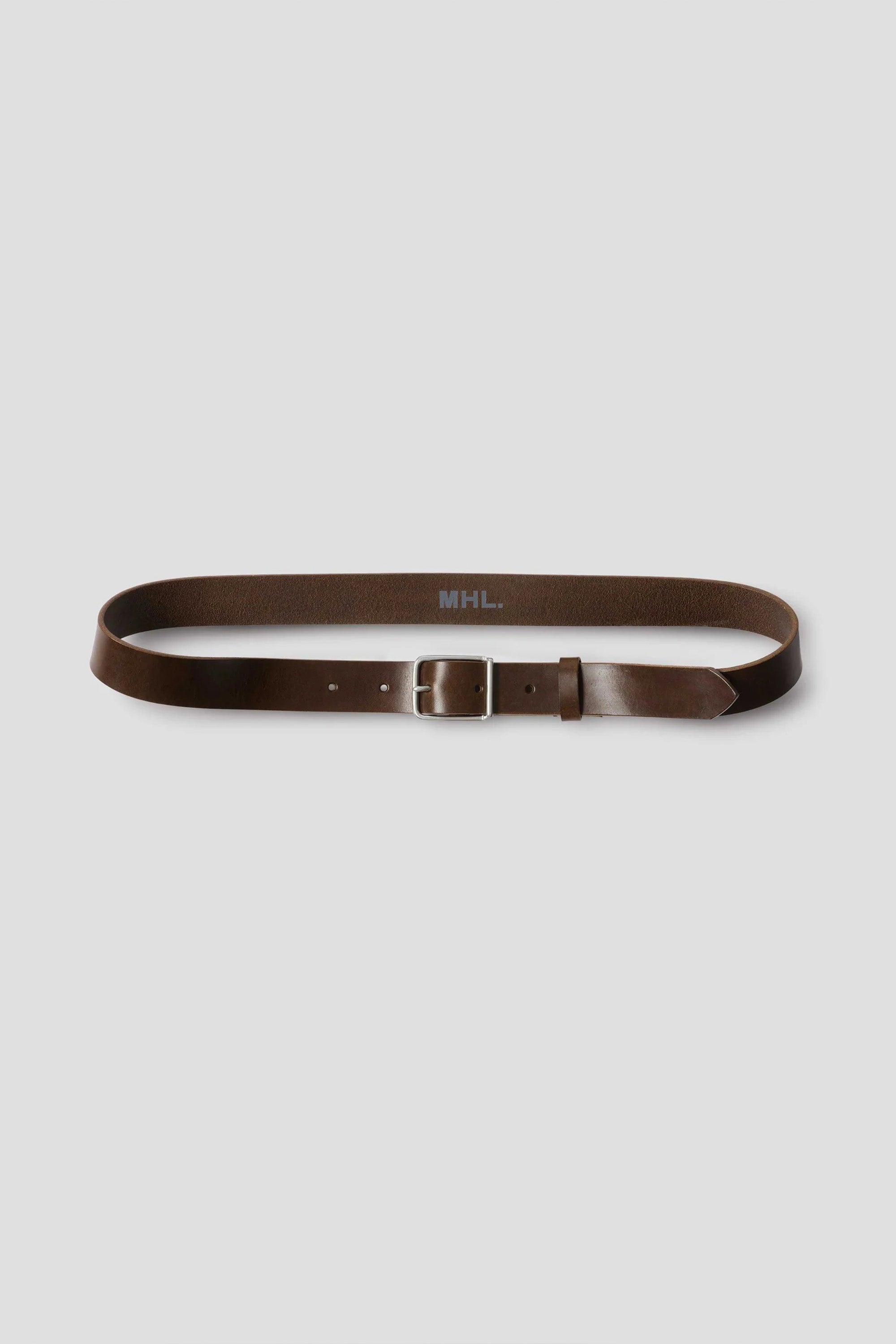 Keeper Buckle Belt Leather Dark Brown_1