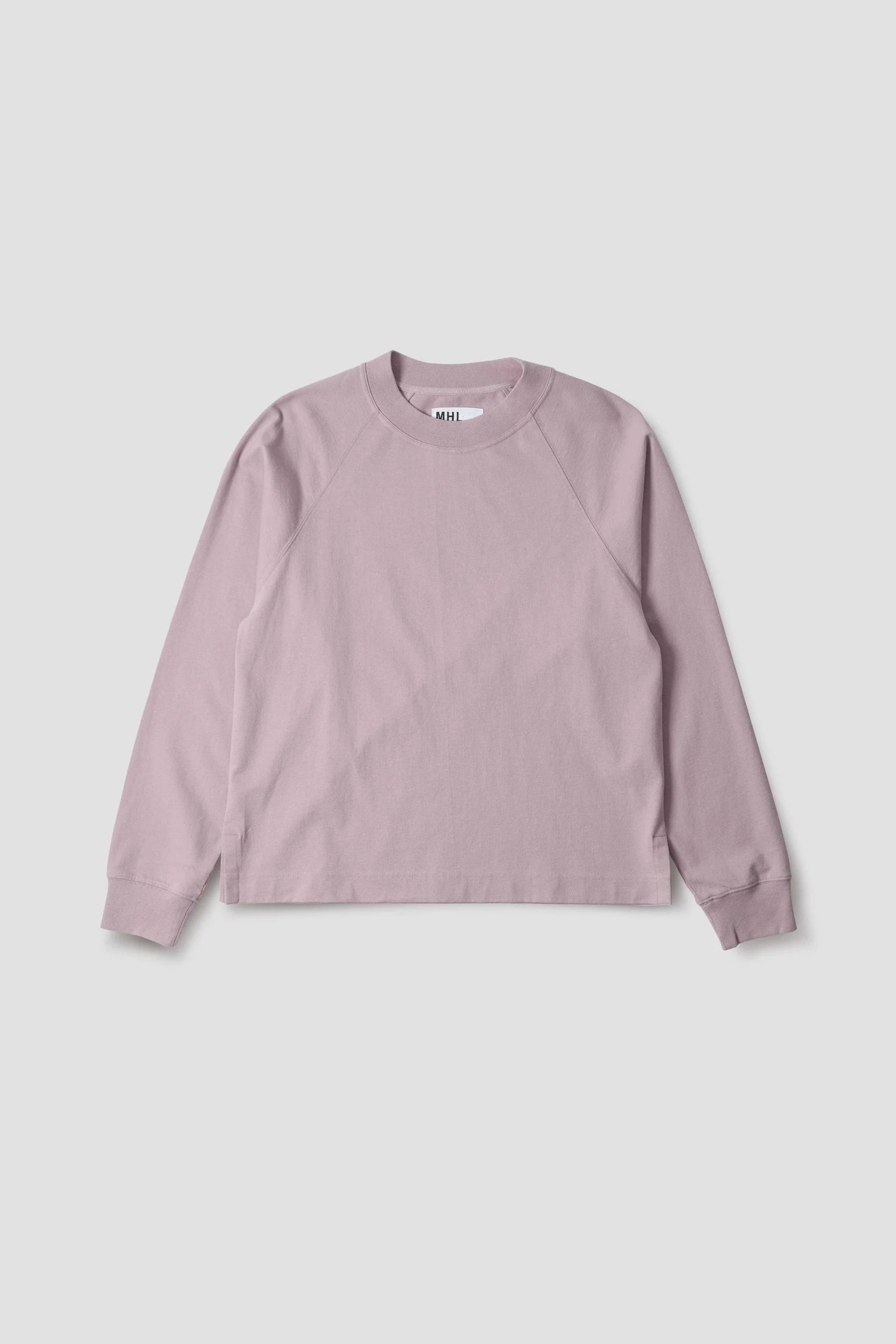 Mock Neck T-Shirt Dry Cotton Jersey Heather_4
