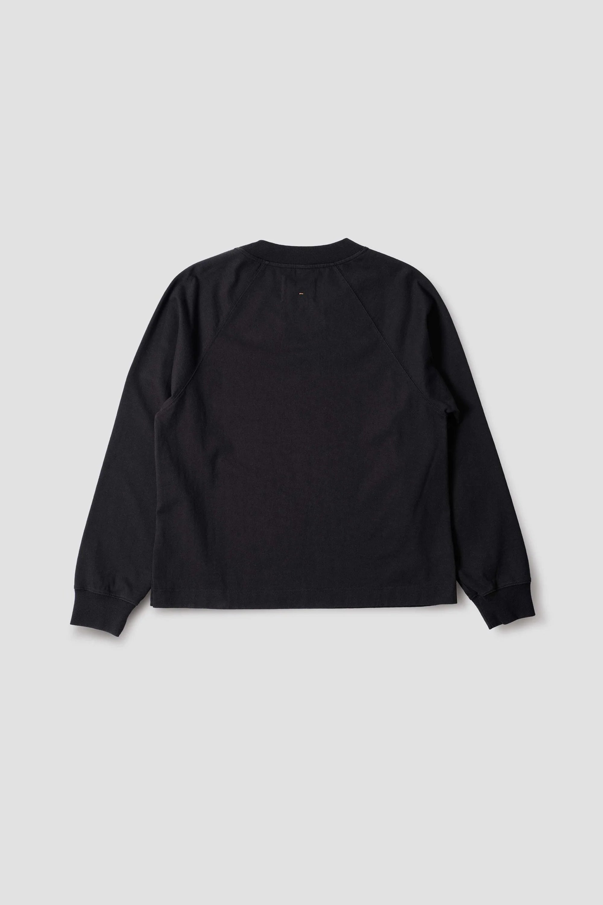 Mock Neck T-Shirt Dry Cotton Jersey Black_5
