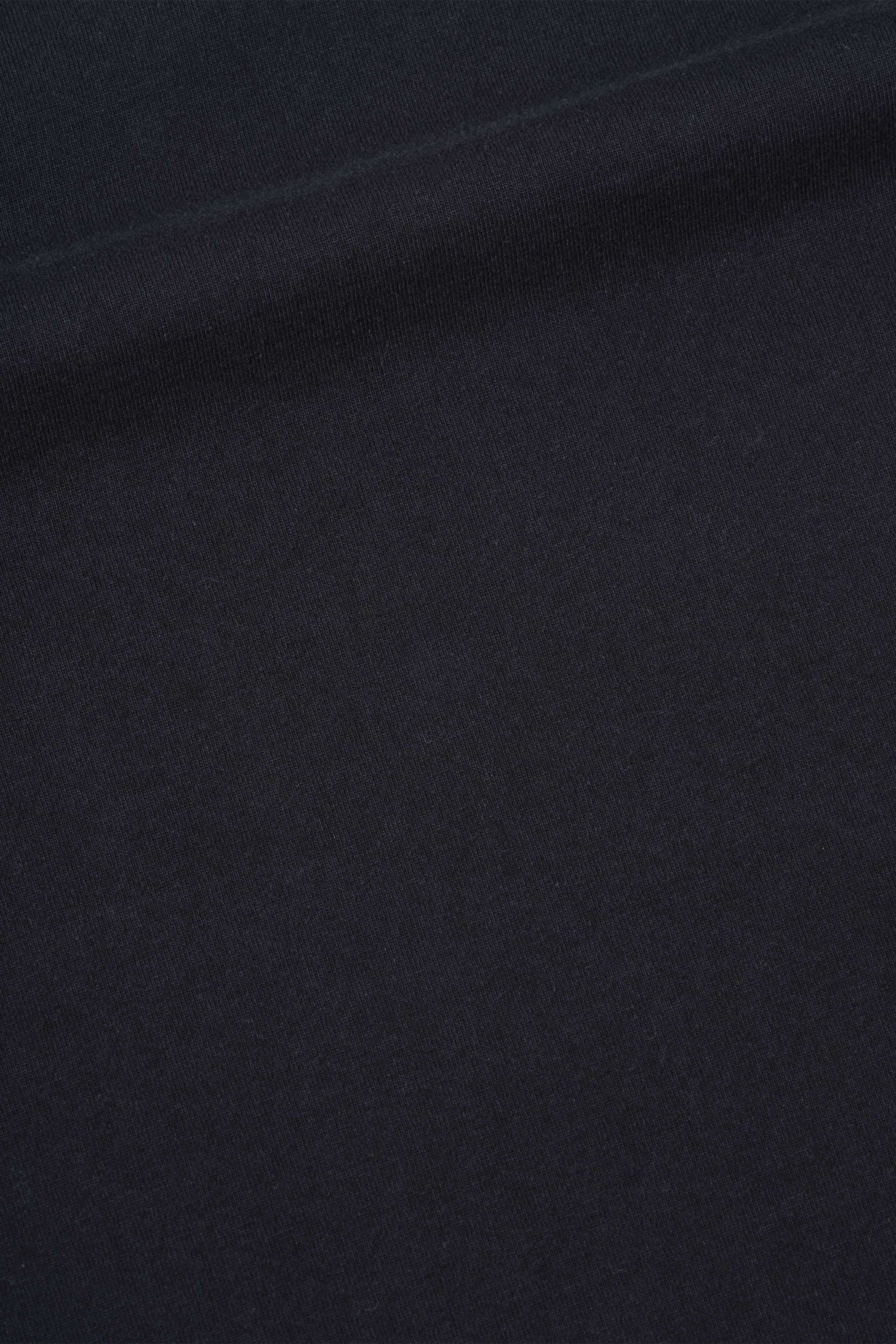 Mock Neck T-Shirt Dry Cotton Jersey Black_6