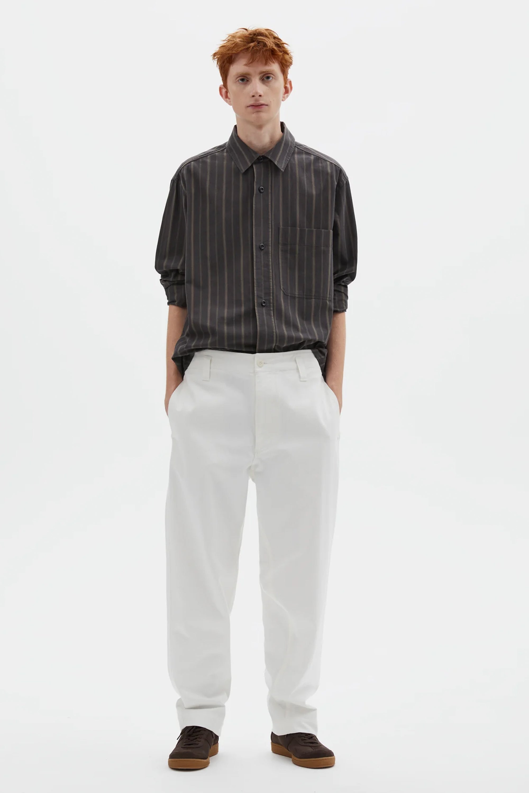 Naval Trousers Soft Cotton Drill Off White