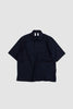 SPORTIVO STORE_Offset Placket Polo Textured Cotton Ink