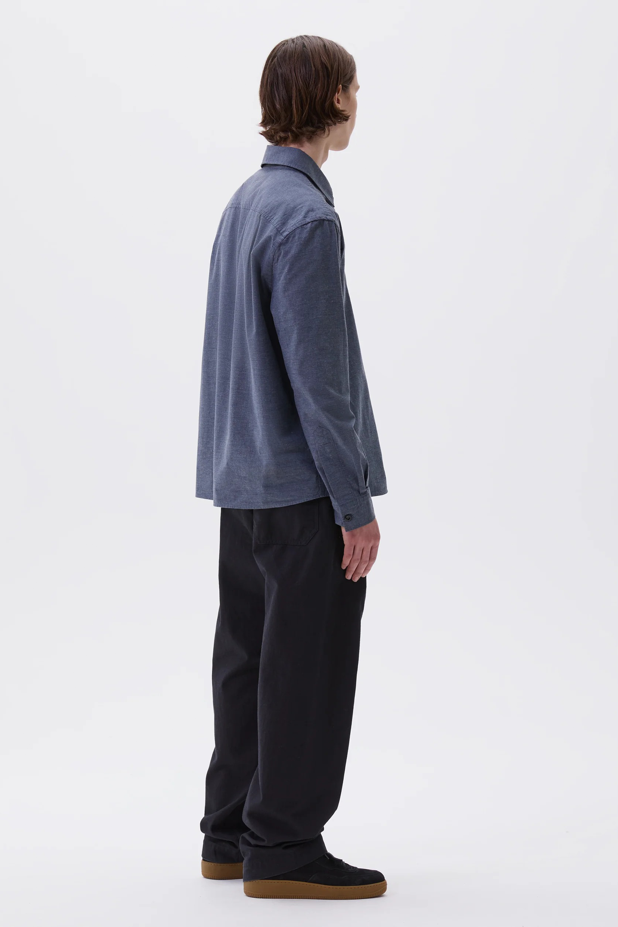Overall Shirt Dry Cotton End On End Uniform Blue