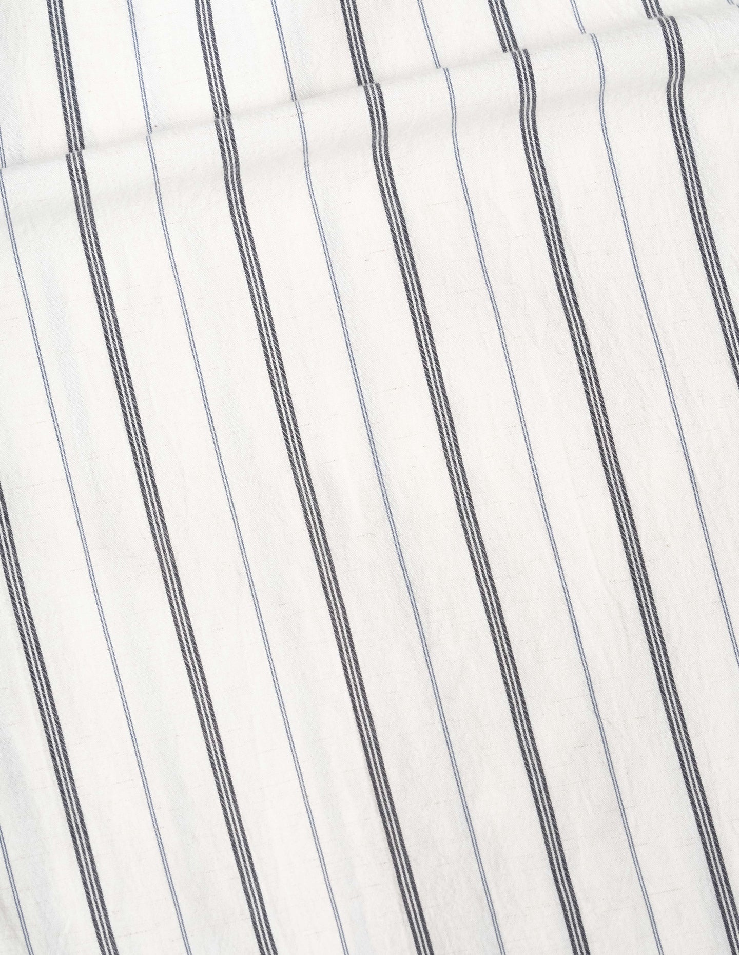 Overall Shirt Jap. Wide Stripe Cotton Blend Off White/ Navy_6
