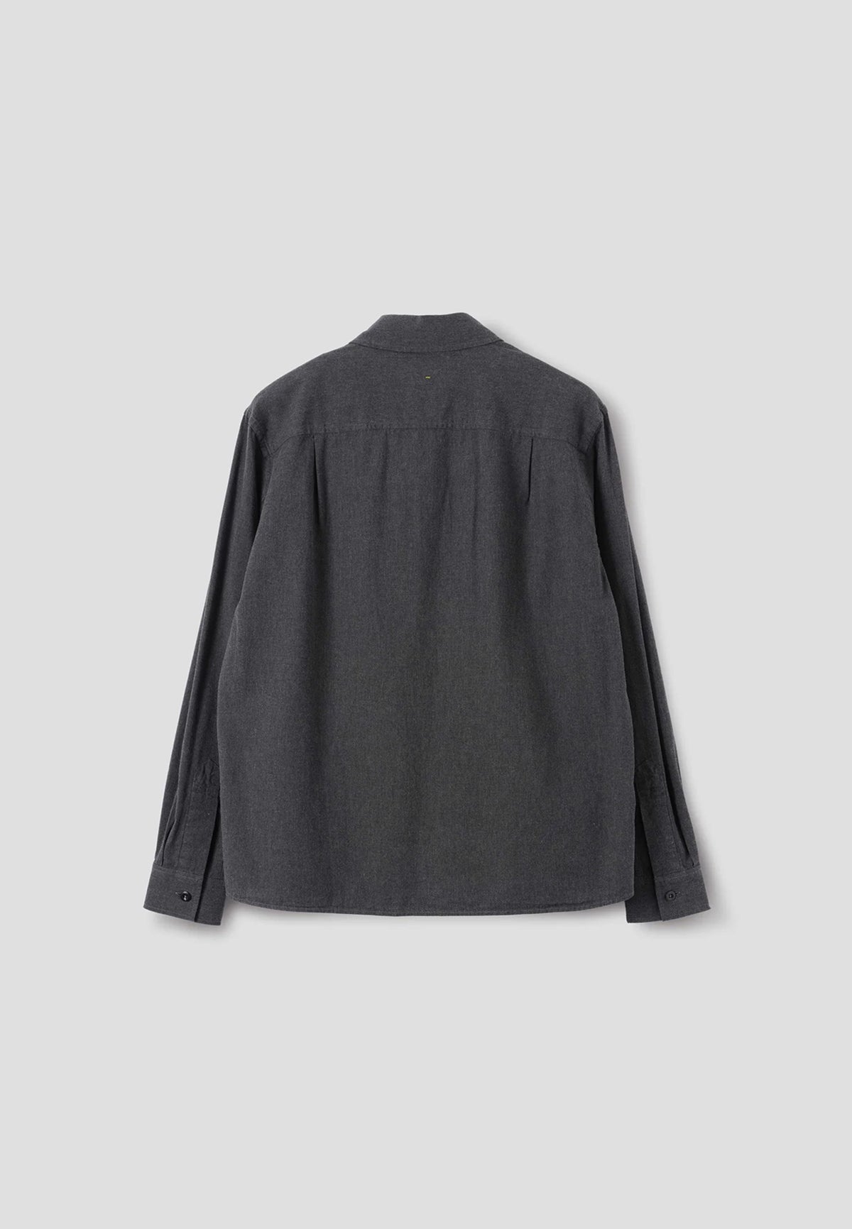 Overall Shirt Japanese Melange Cotton Chambray Charcoal_6
