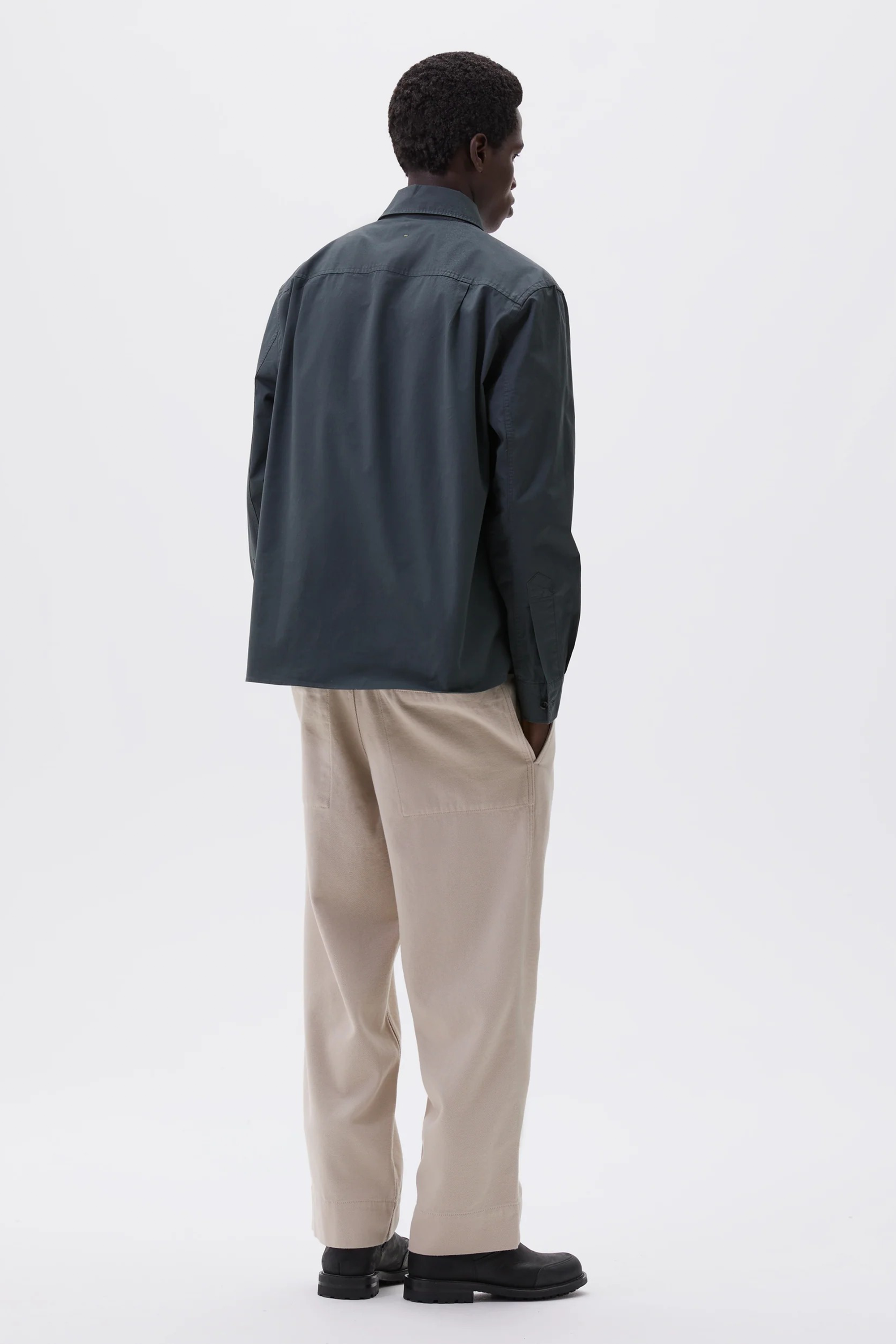 Overall Shirt Lightweight Brushed Cotton Algae