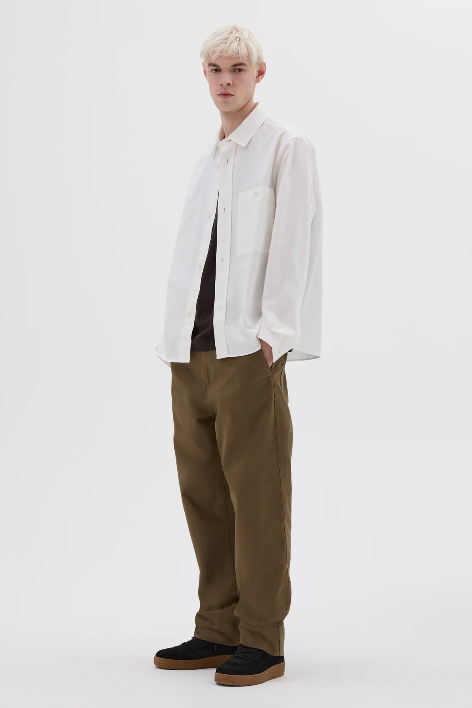 SPORTIVO [Overall shirt textured cotton off white]