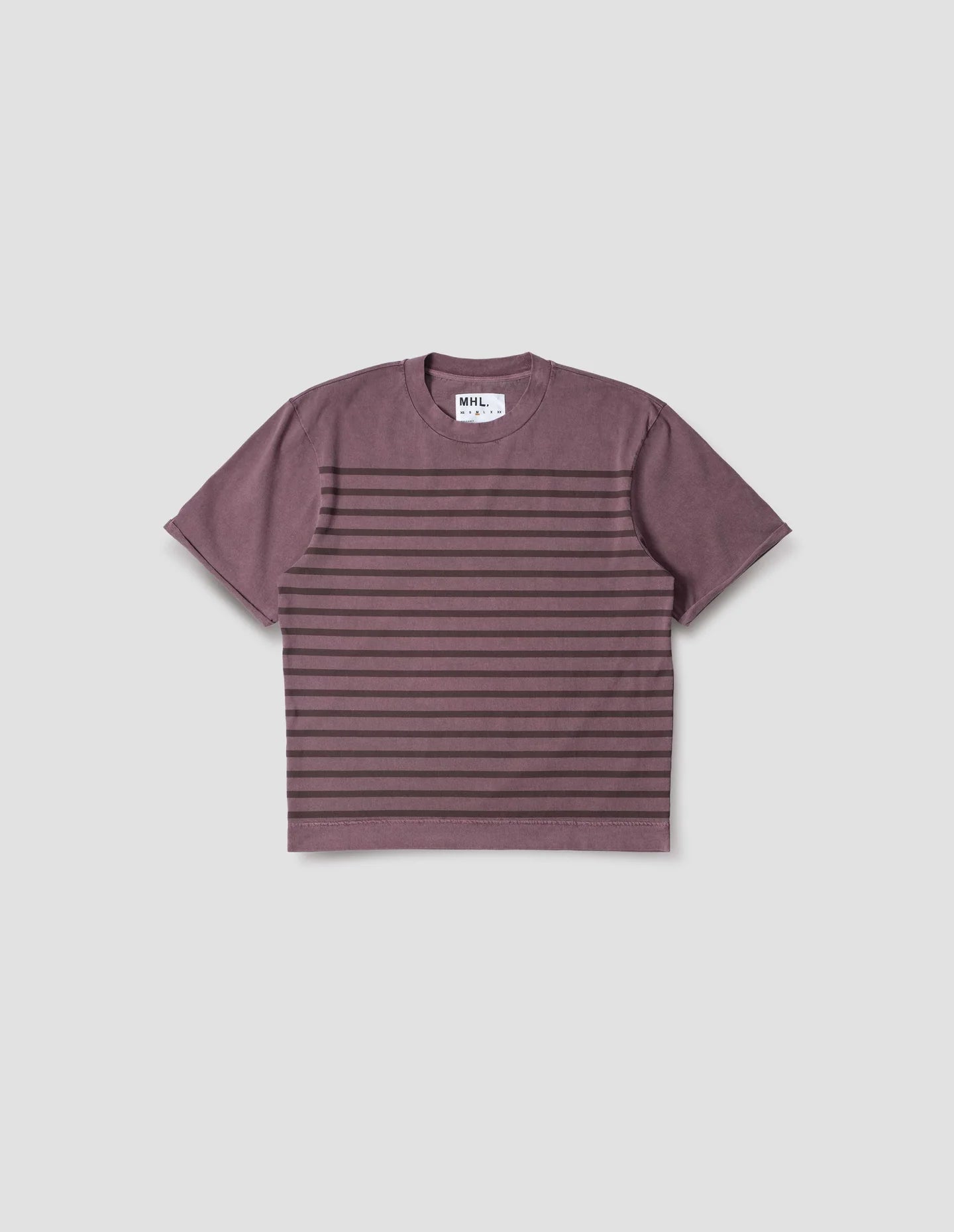 Overdye Stripe T-Shirt Lightweight Dry Jersey Berry/ Mahogany_4