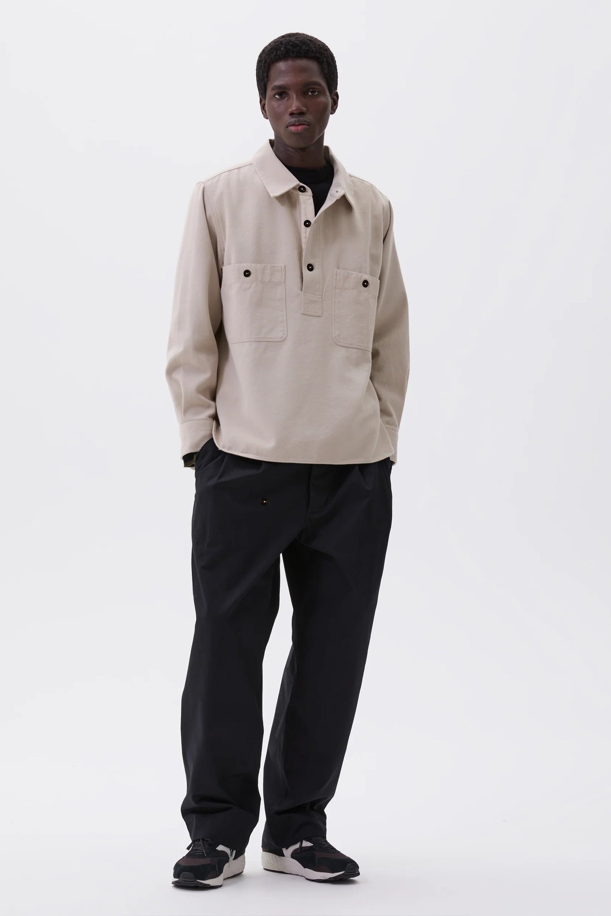 SPORTIVO [Overhead shirt cotton wool drill bone]