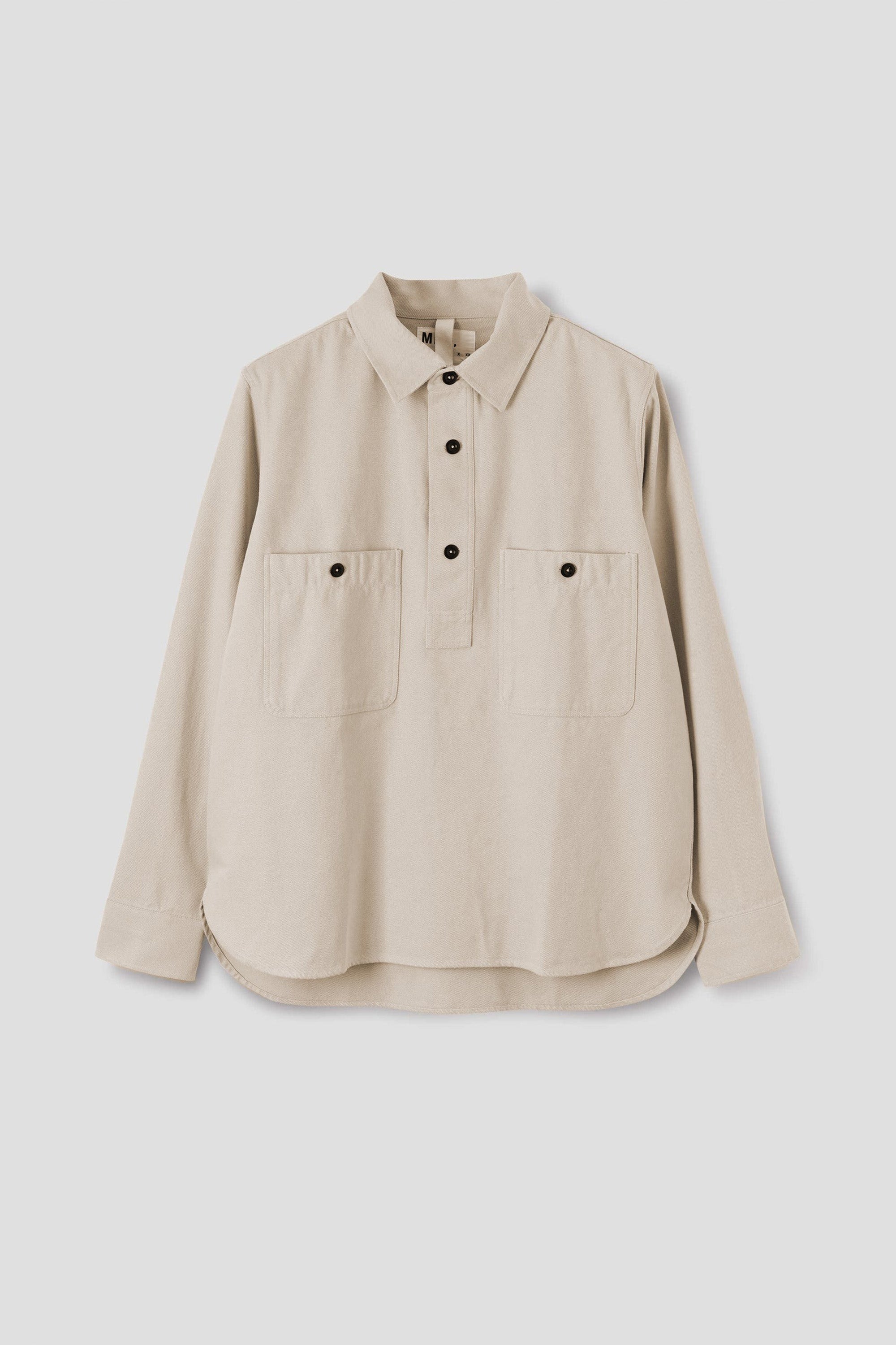 Overhead Shirt Cotton Wool Drill Bone_4