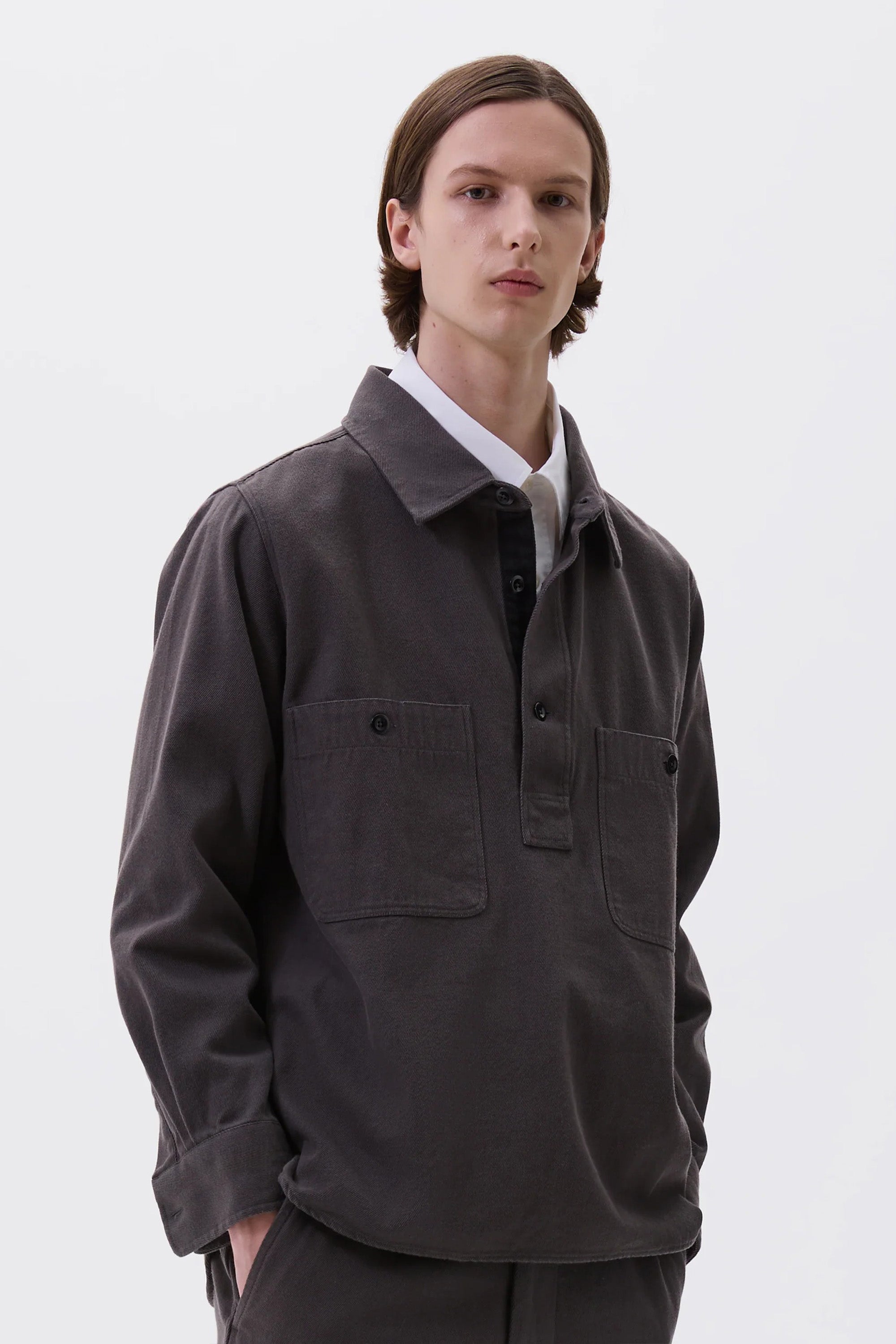 Overhead Shirt Cotton Wool Drill Graphite