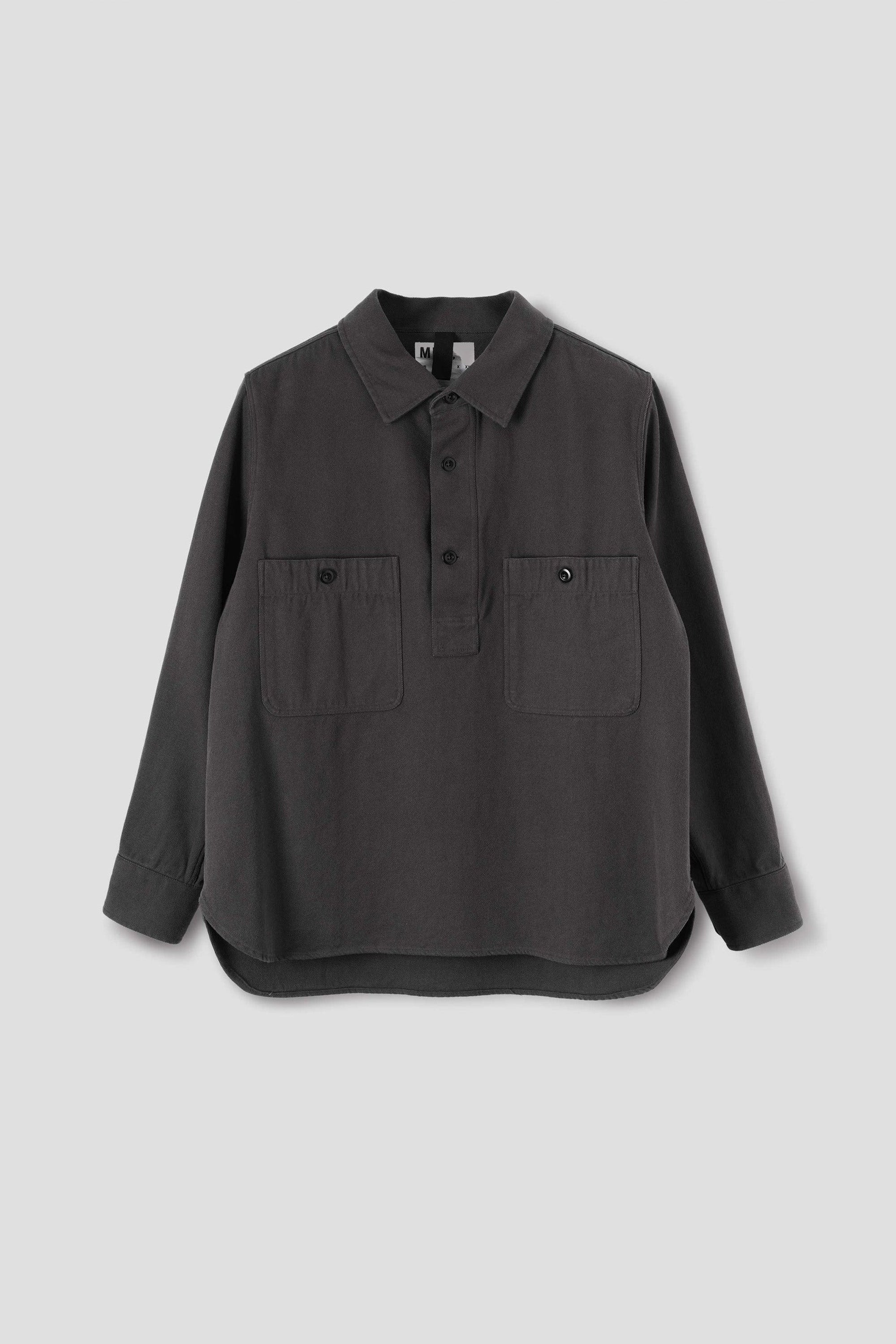 Overhead Shirt Cotton Wool Drill Graphite_4