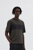 SPORTIVO STORE_Panel T-Shirt Light Cotton Jersey Assam/ Off Black