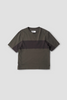 SPORTIVO STORE_Panel T-Shirt Light Cotton Jersey Assam/ Off Black_5
