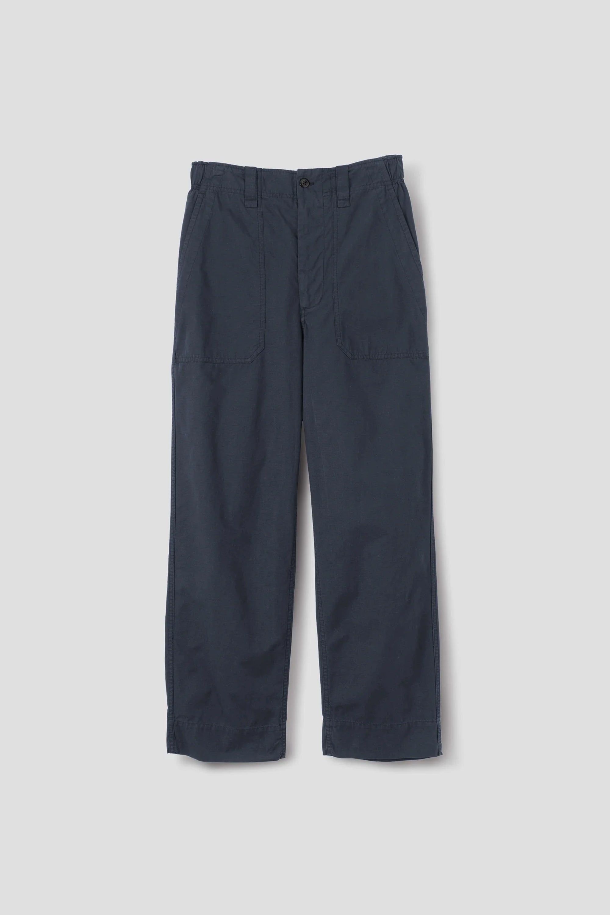 Patch Pocket Utility Trousers Coarse Yarn Cotton Ink