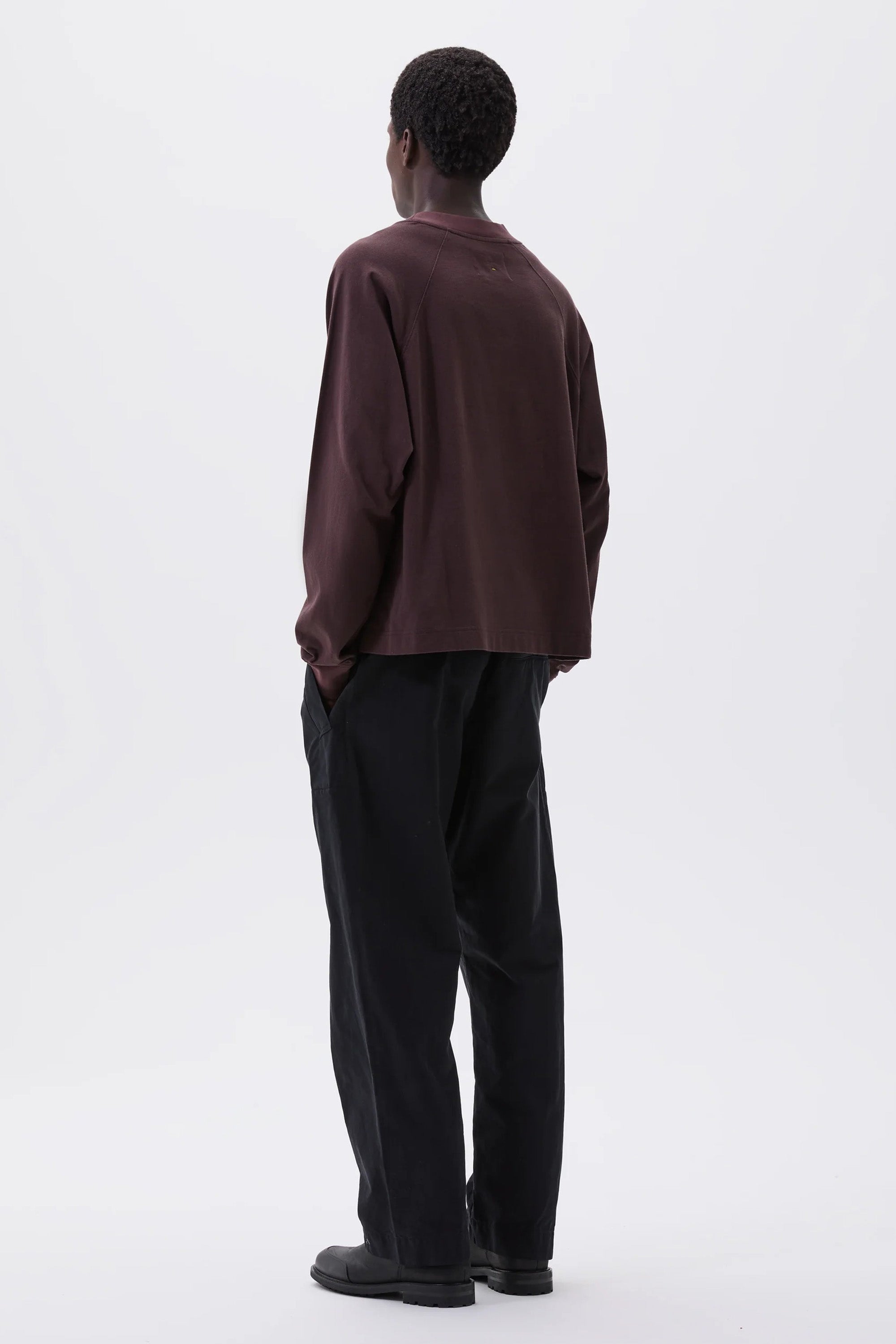 Press Stud Trousers Double Twisted Cotton Canvas Black