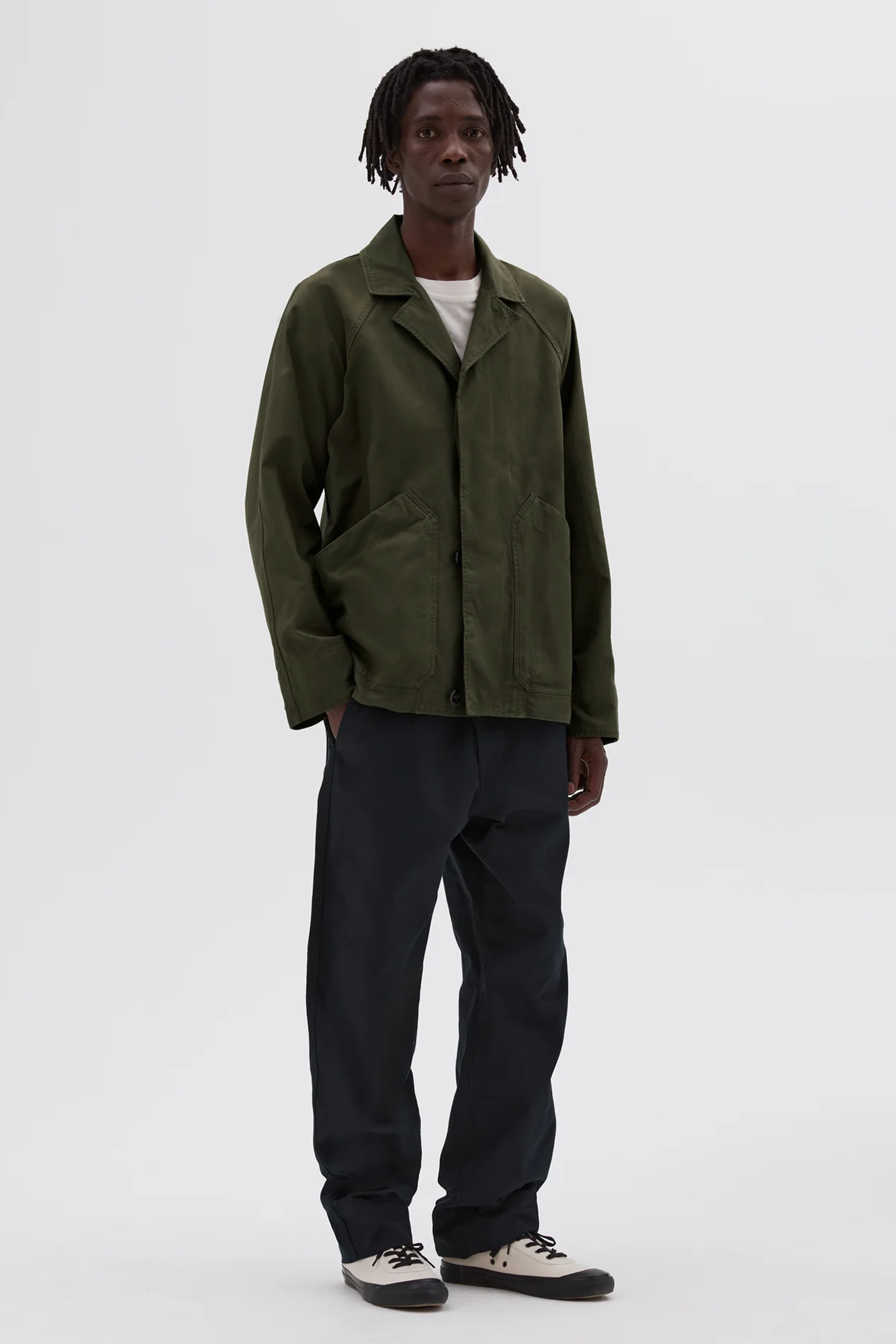 ジャケット・アウター MHL LIGHTWEIGHT COTTON CANVAS SPORTIVO [Raglan jacket compact cotton canvas uniform green]