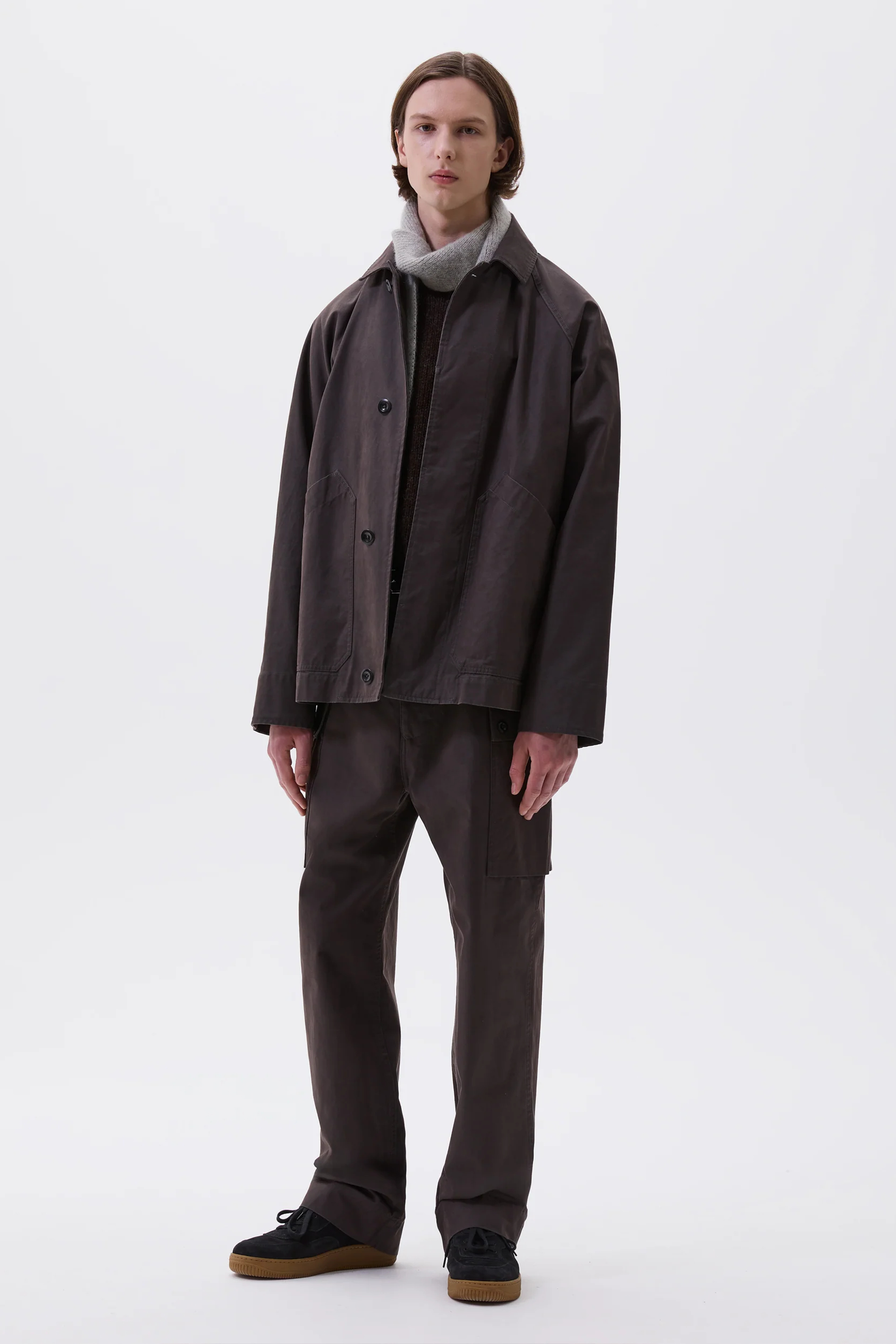 Raglan Jacket Plain Cotton Drill Ebony