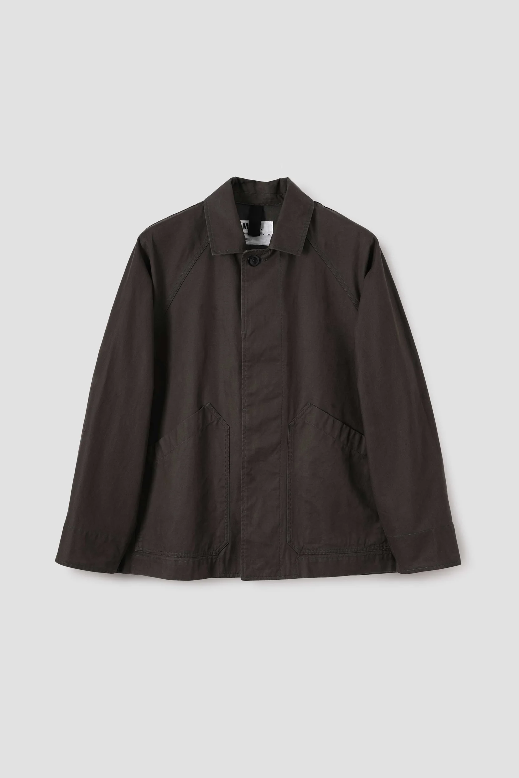 Raglan Jacket Plain Cotton Drill Ebony_4