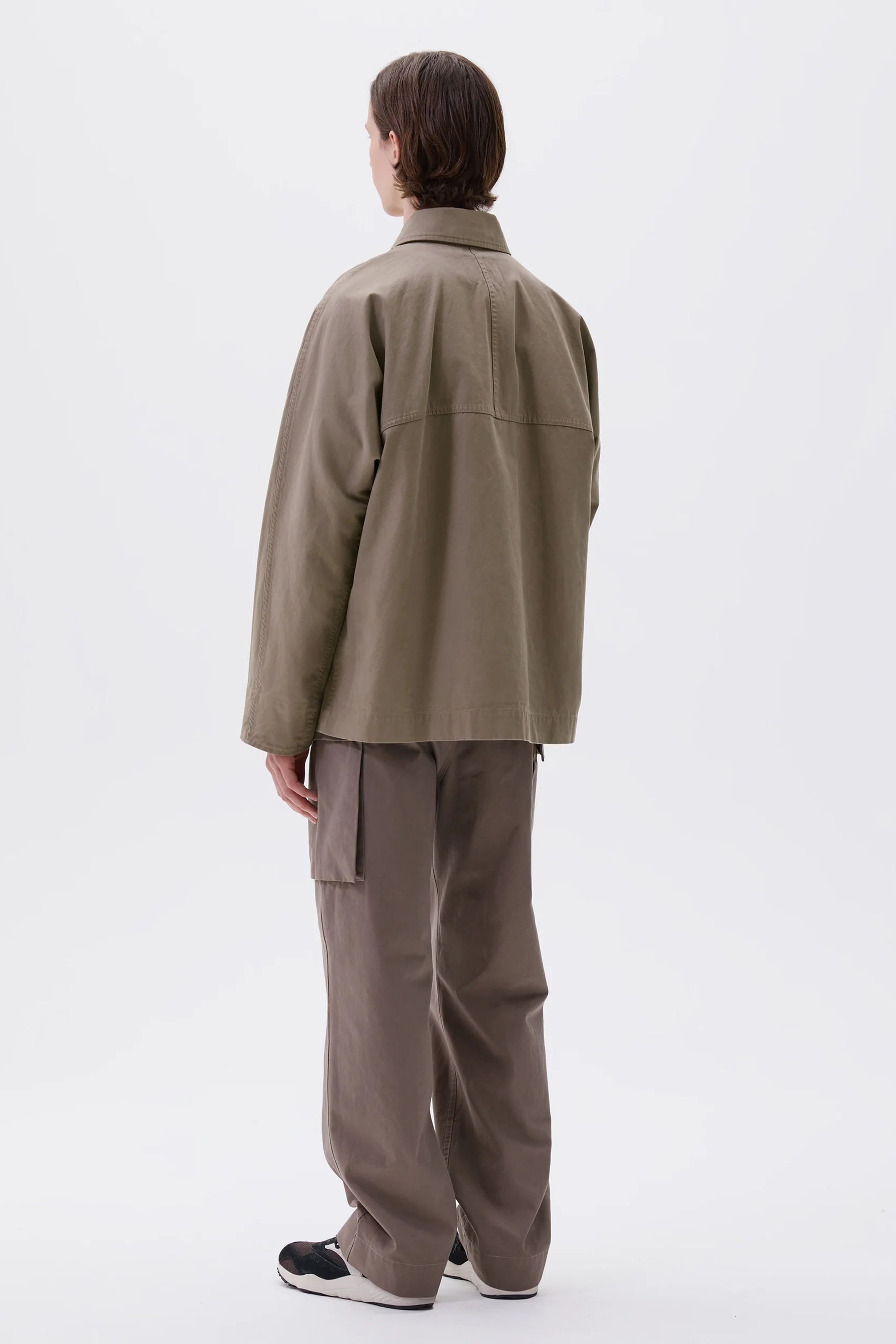 Raglan Jacket Plain Cotton Drill Taupe